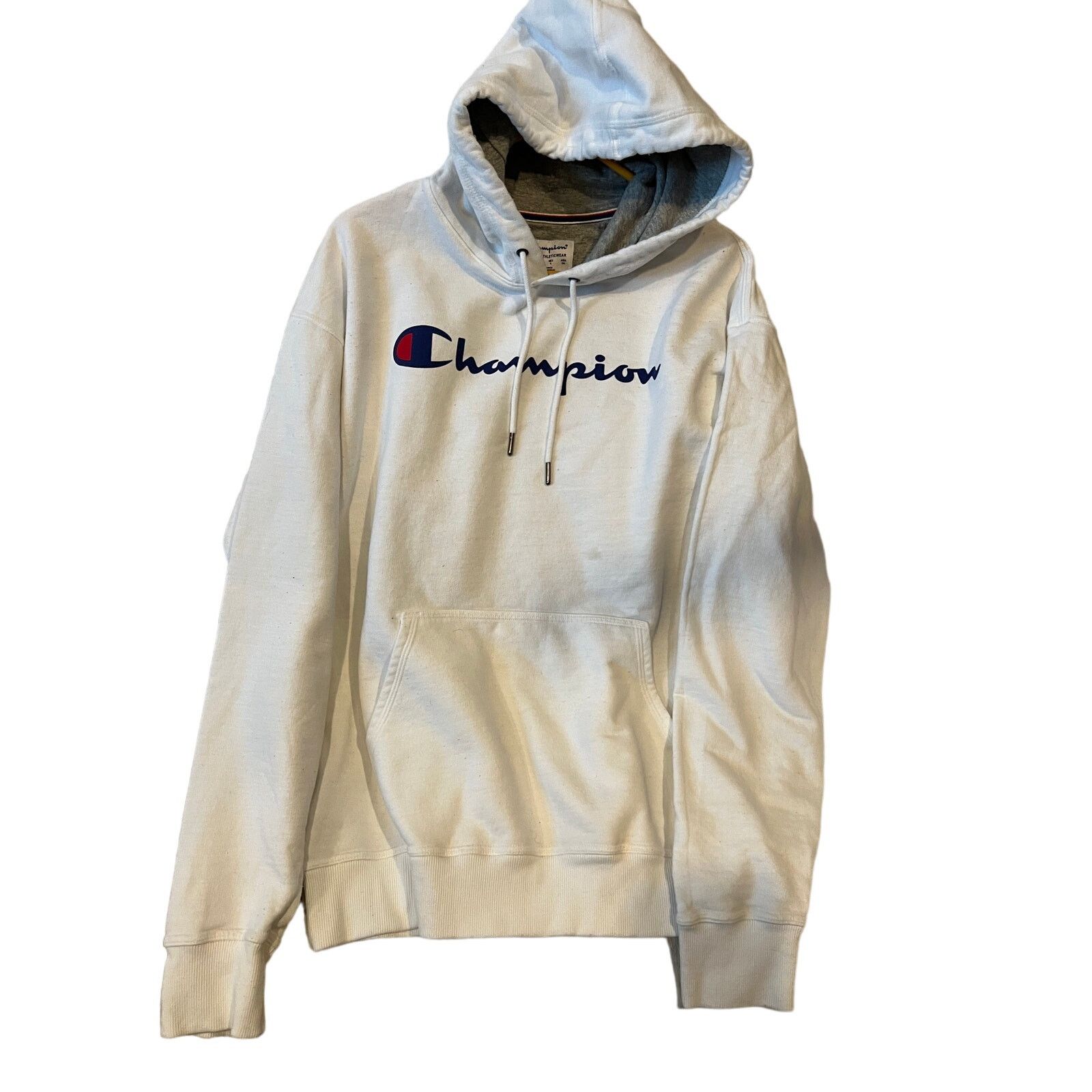 Champion Champion White Pullover Hoodie Mens L Size US L / EU 52-54 / 3 - 1 Thumbnail