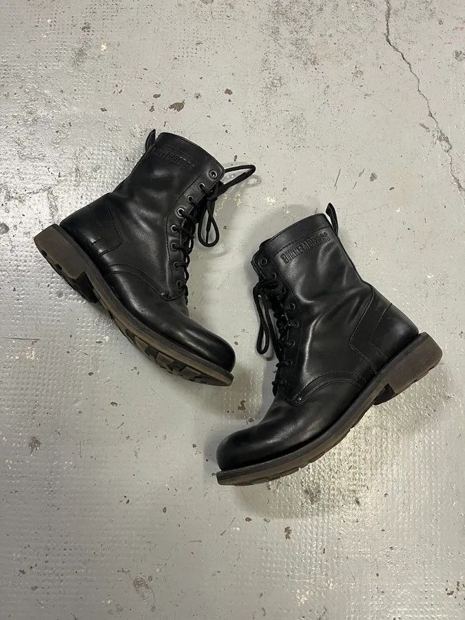 Dirk Bikkembergs 2000s Bikkembergs Black Leather Lace Up Boots Size US 7 / EU 40 - 2 Thumbnail