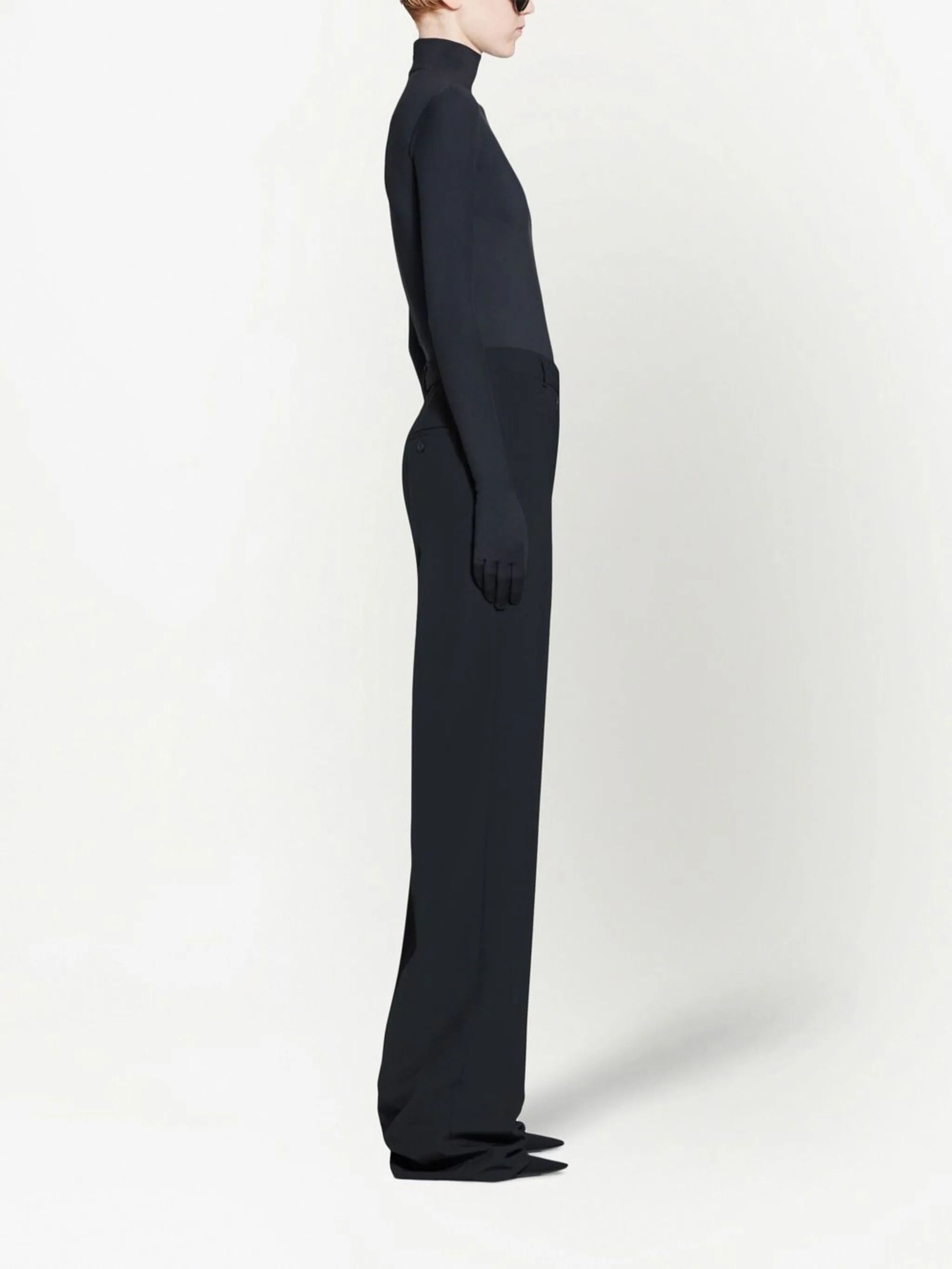 Balenciaga o1in1g0724 Minimal Large Fit Pants in Black Size 25" / US 0 / IT 36 - 5 Thumbnail