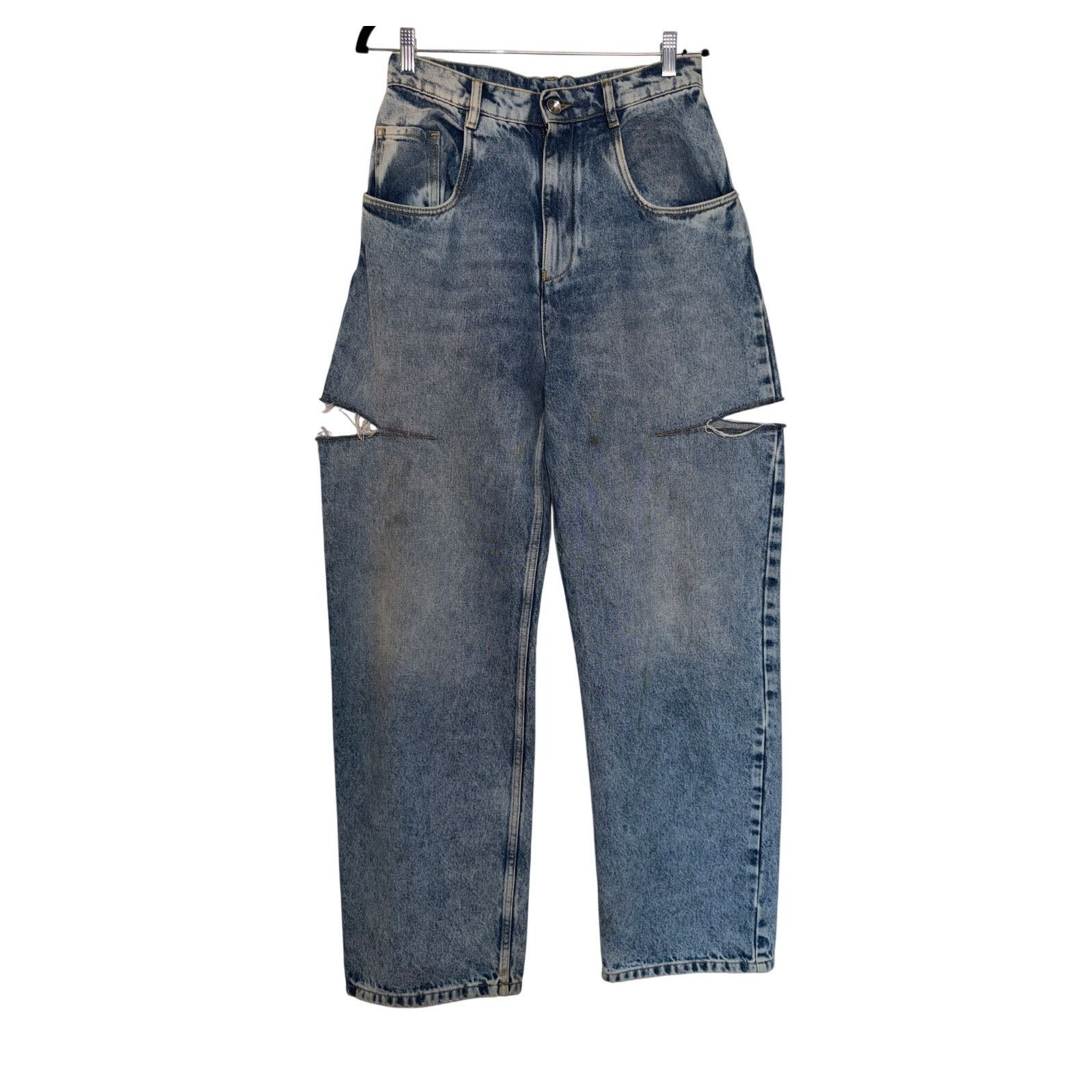 Maison Margiela Maison Margiela Women's Denim Jeans with Slash Details Size 29" - 1 Thumbnail