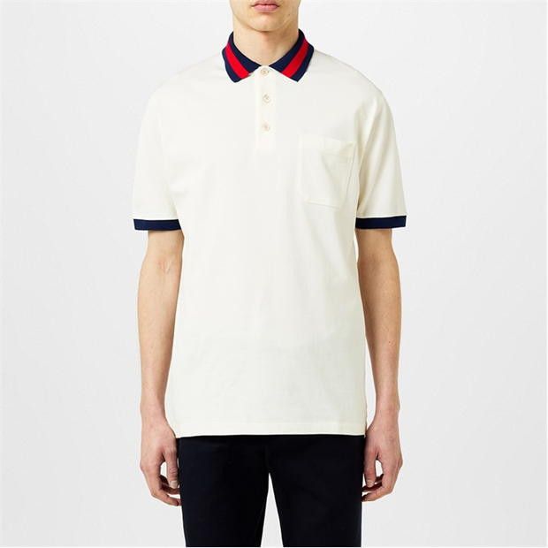 Gucci Web Collar Polo Shirt Size US L / EU 52-54 / 3 - 1 Thumbnail