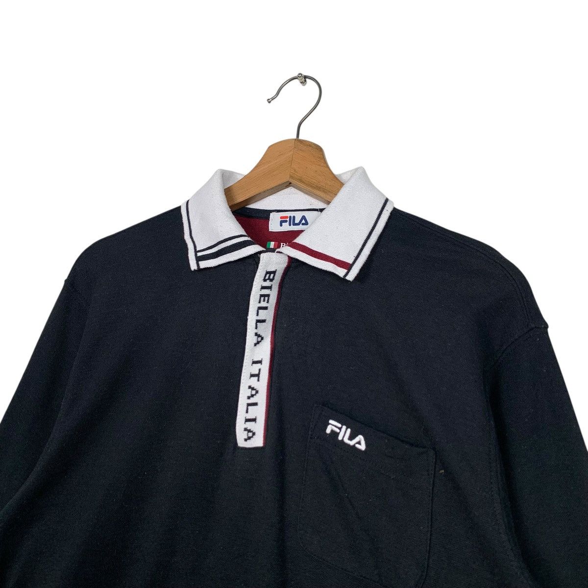 Fila FILA Embroidery Small Logo Long Sleeve Polo Shirt #2613-C117 Size US M / EU 48-50 / 2 - 4 Thumbnail