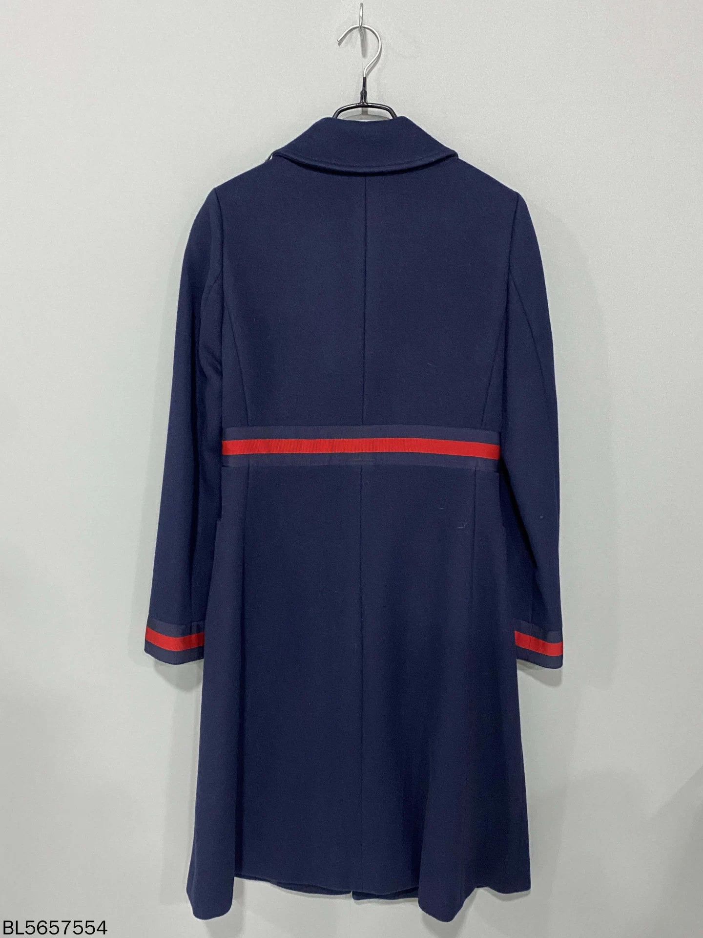 Gucci GUCCI navy bow mid-length long-sleeve overcoat 38 Size S / US 4 / IT 40 - 3 Thumbnail