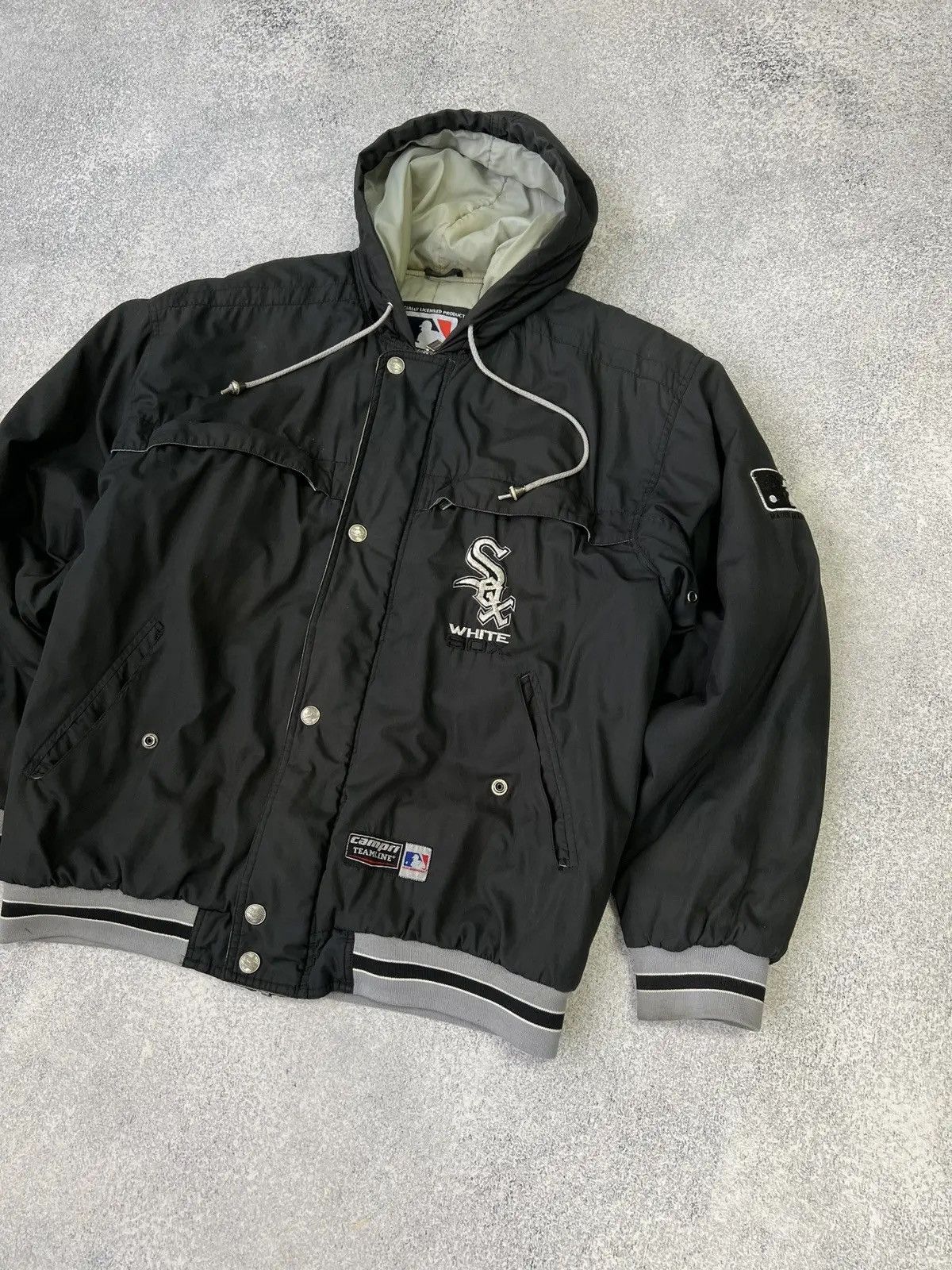 MLB × Vintage Campri Teamline White Sox Black Vintage Baseball Jacket Size US L / EU 52-54 / 3 - 5 Thumbnail