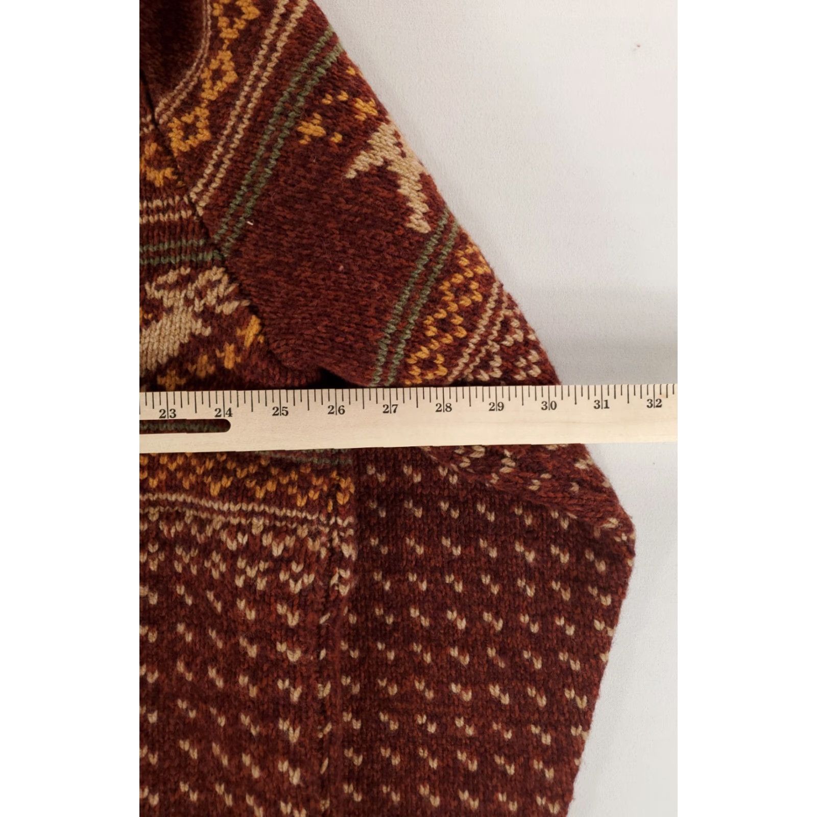 Vintage LL Bean Sweater Henley Nordic Lambs Wool Reindeer Red 2 Button Mens XXL Tall Size US XXL / EU 58 / 5 - 6 Thumbnail