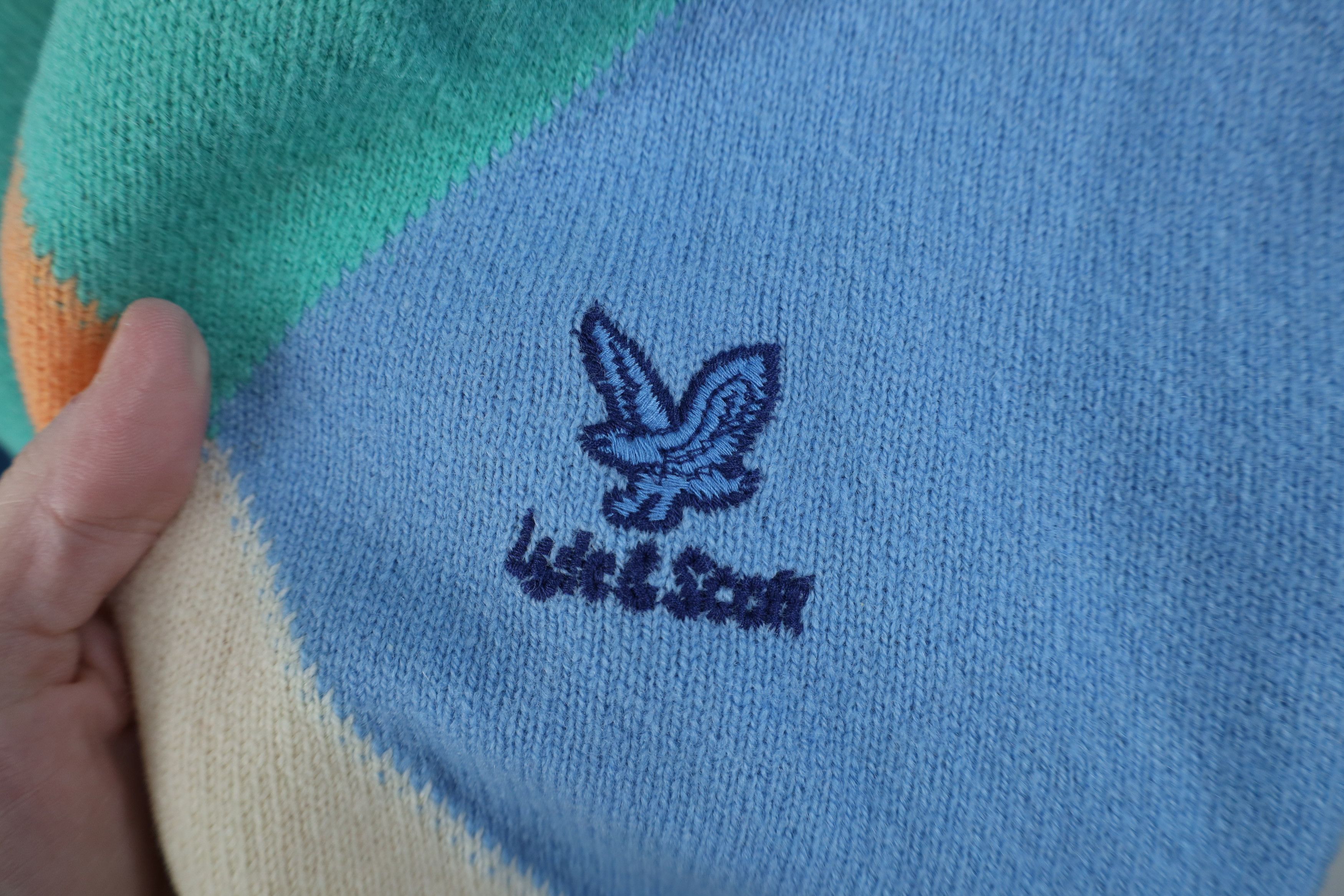 Vintage Vintage 70s Streetwear Diamond Lambswool Knit V-Neck Sweater Size US XXL / EU 58 / 5 - 4 Thumbnail