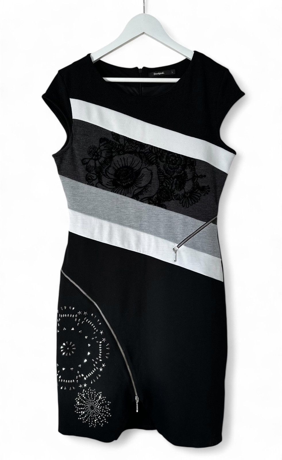 Desigual × Japanese Brand Desigual Viscose Dress Zip Women's Size L Size L / US 10 / IT 46 - 1 Thumbnail