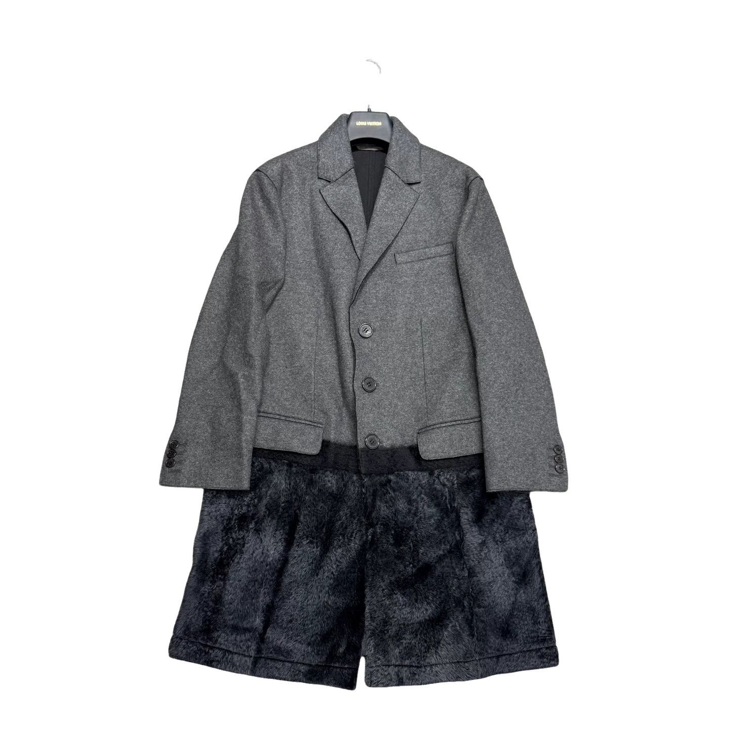 Neil Barrett Neil Barrett Shearling Panel Wool Coat 46 Size US S / EU 44-46 / 1 - 1 Thumbnail