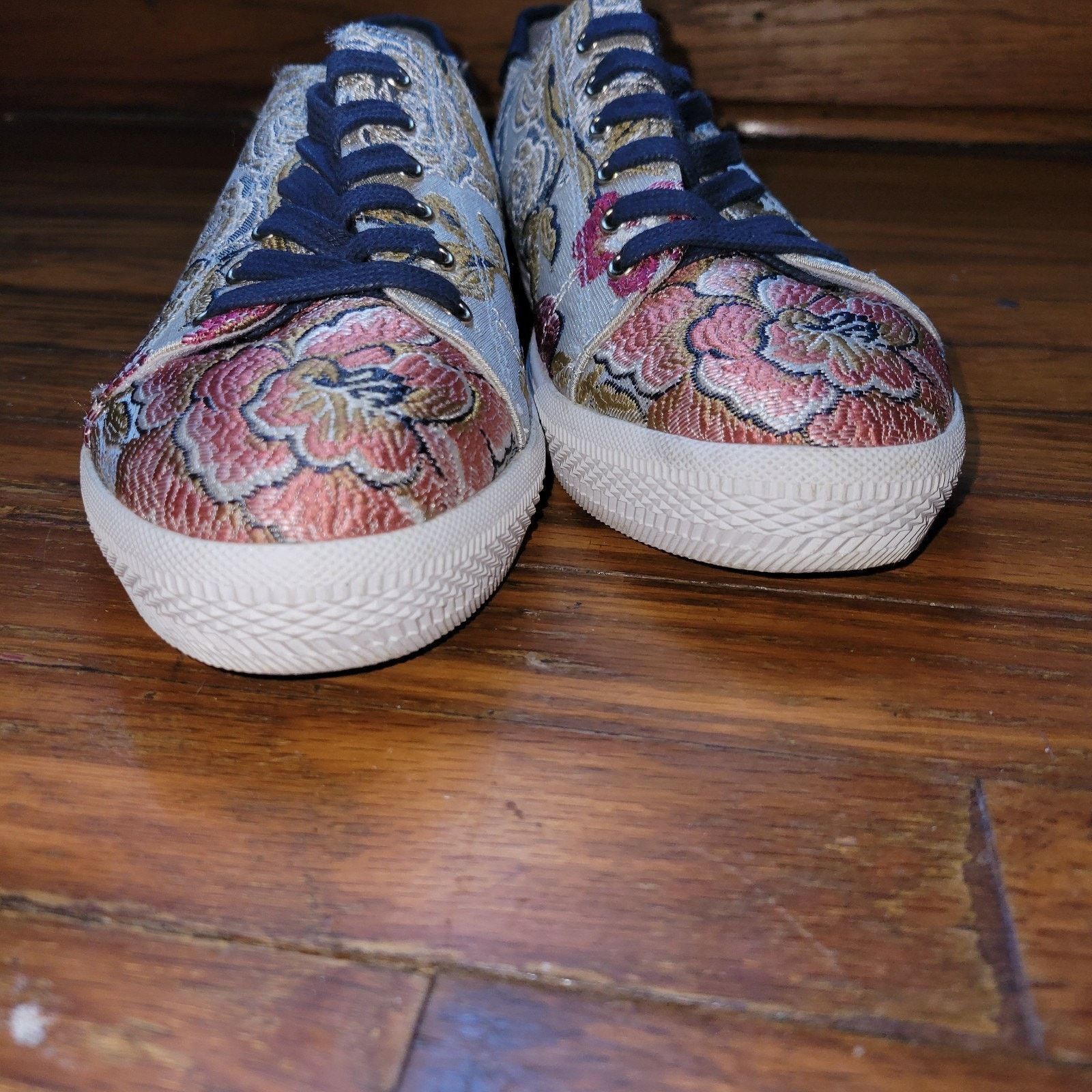 Nine West Nine West Women's Floral Tapestry Platform Sneakers 9.5 Size US 9.5 / IT 39.5 - 6 Thumbnail