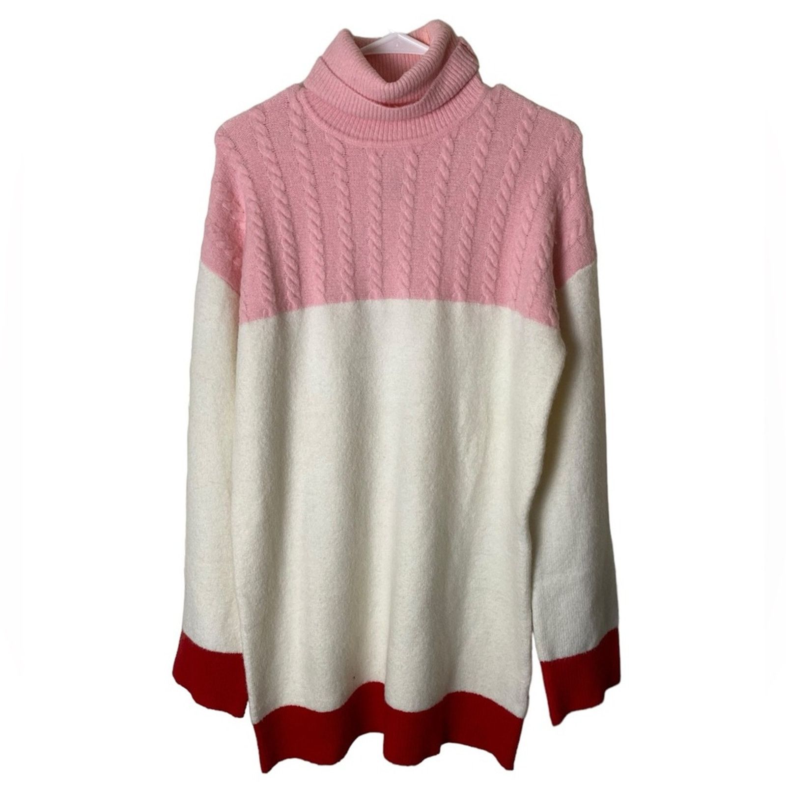 REVOLVE Lovers and Friends Kane Sweater Dress in Pink & Red S Size S / US 4 / IT 40 - 2 Thumbnail