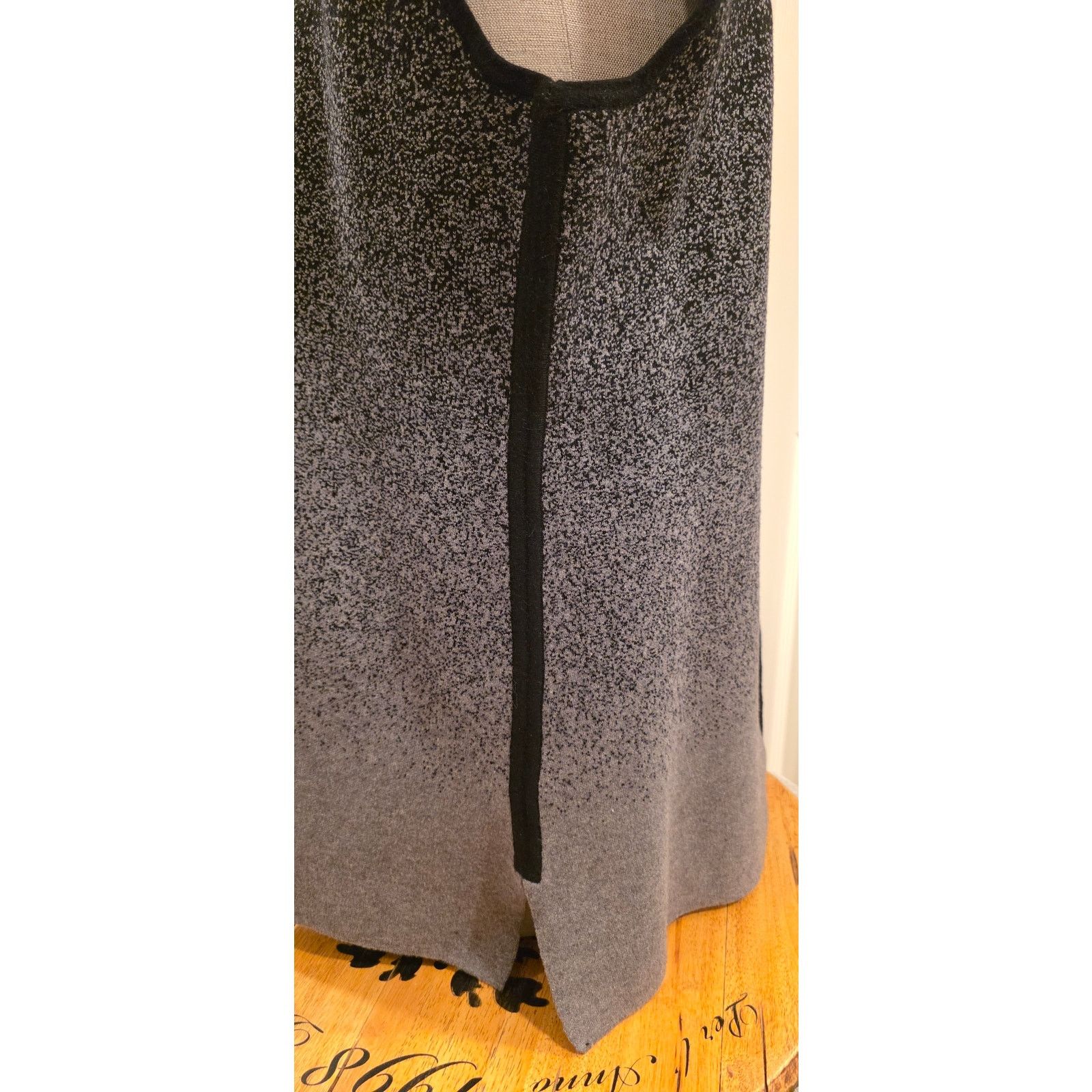 Other Laura Open Front Black & Gray Knit Cardigan Vest Size XL Size XL / US 12-14 / IT 48-50 - 6 Thumbnail