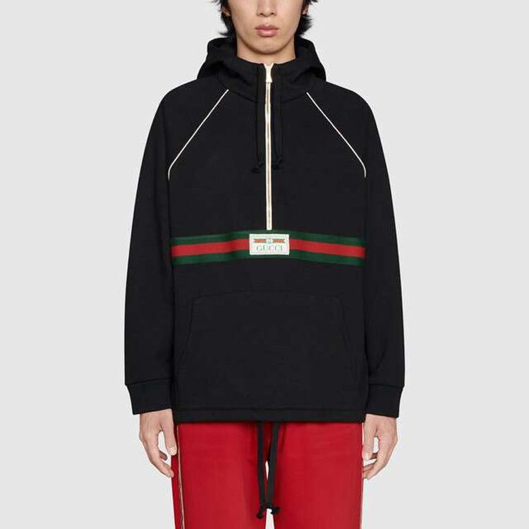 Gucci o1loc1c0925 Cotton Jersey Sweatshirt With Web in Black Size US XXL / EU 58 / 5 - 2 Thumbnail
