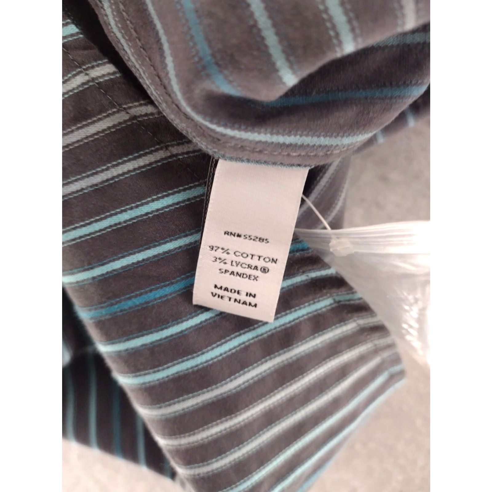 Express Express Mens Large Striped Long Sleeve Button Down Shirt Modern Fit Stretch Size US L / EU 52-54 / 3 - 6 Thumbnail