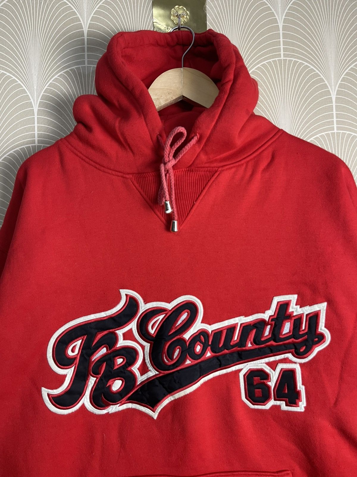Japanese Brand × Vintage VINTAGE Y2K FB COUNTY HOODIE RED COLOUR Size US L / EU 52-54 / 3 - 3 Thumbnail