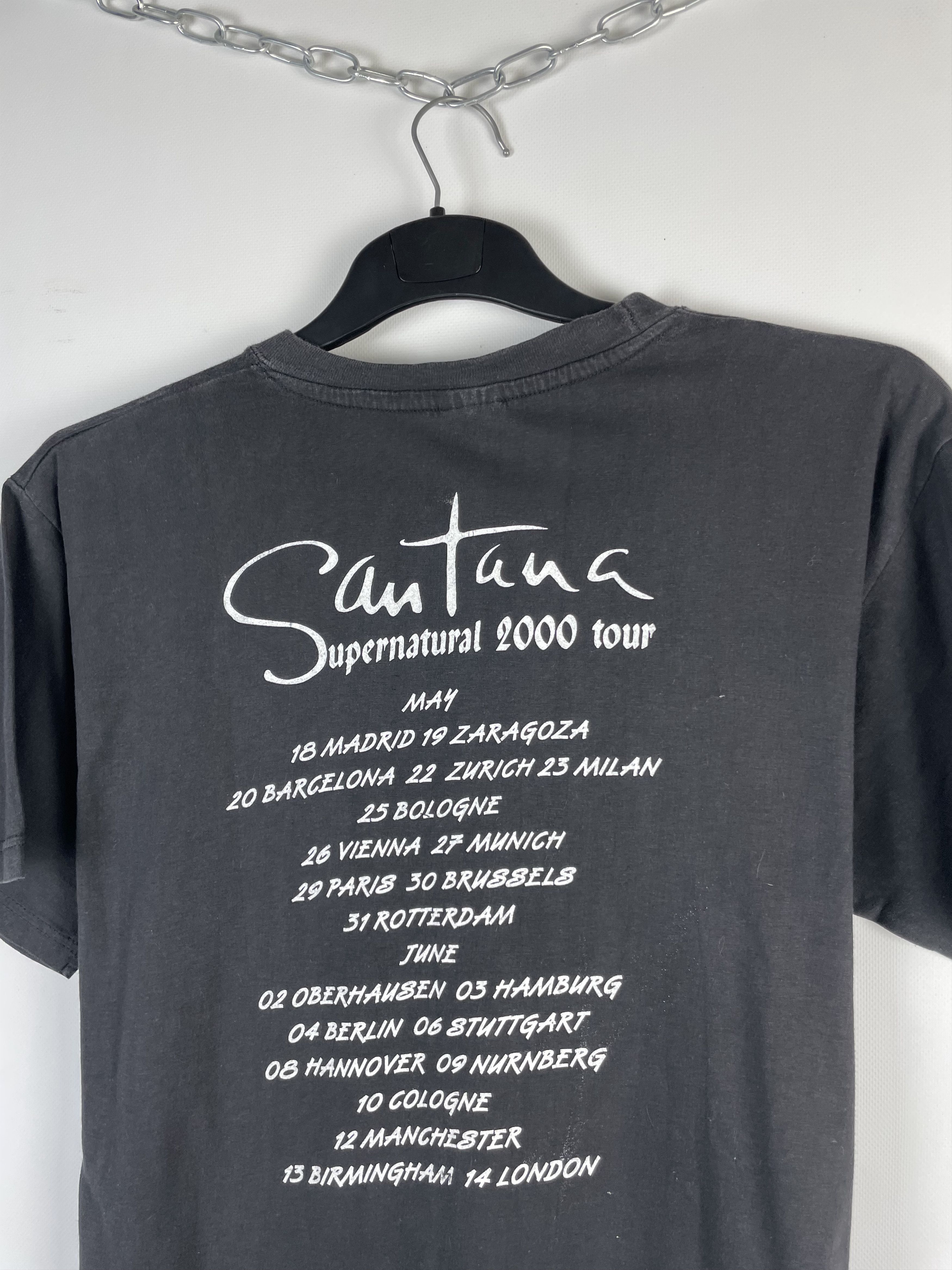 Band Tees 2000 Carlos Santana Tour Vintage T shirts Size US L / EU 52-54 / 3 - 8 Thumbnail