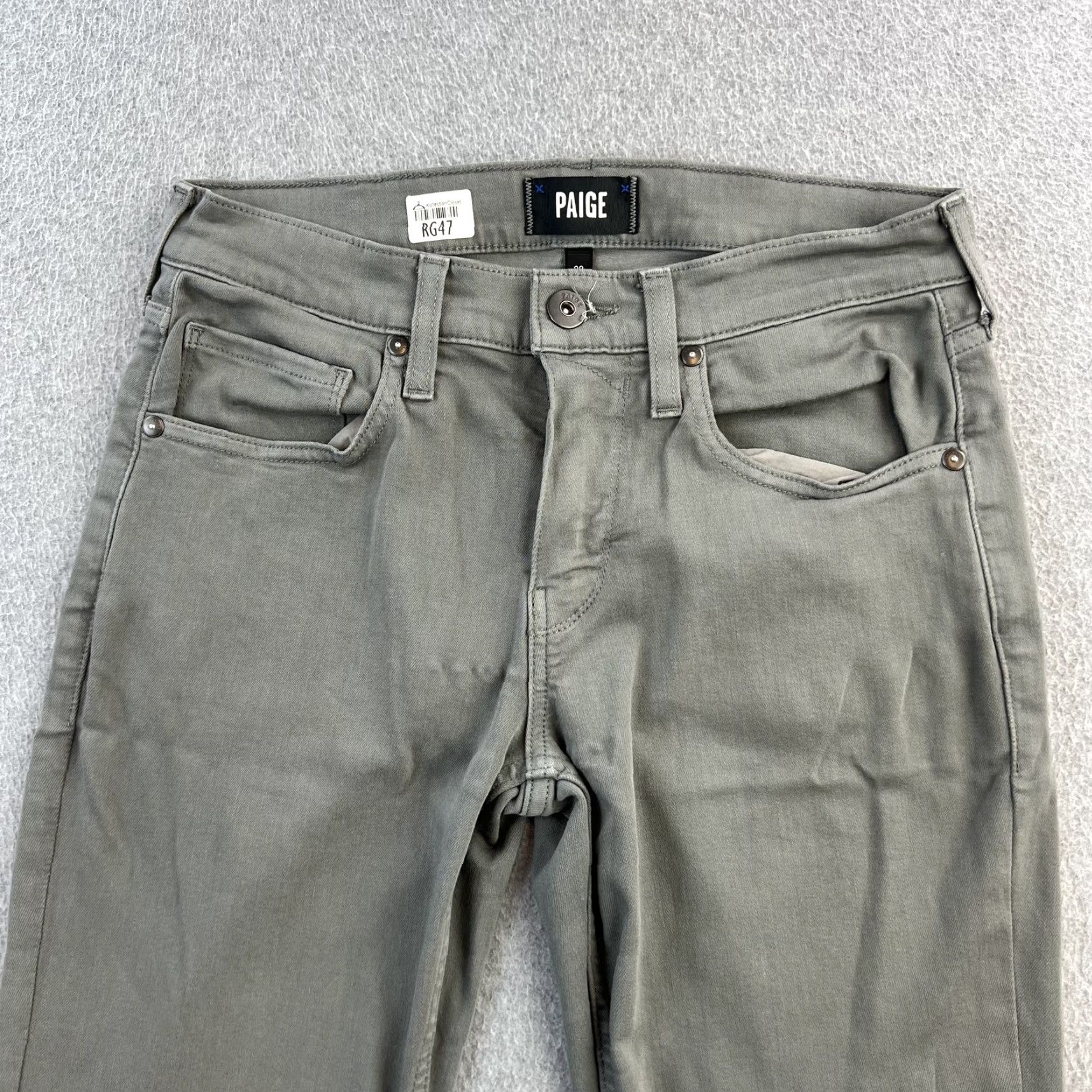 Paige Paige Lennox Jeans Mens 29 Gray Slim Fit Stretch Five Pocket Denim Pants Size US 29 - 4 Thumbnail