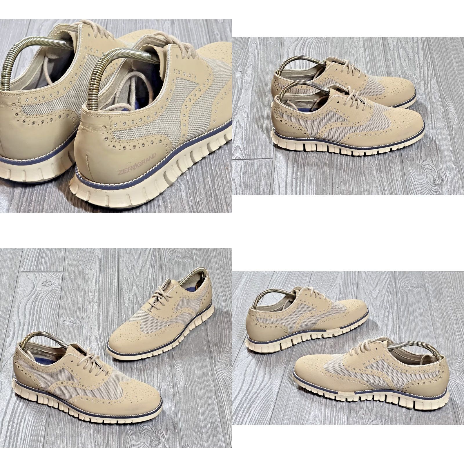 Cole Haan Cole Haan Zerogrand 8 Mens No Stitch Closed Wingtip Oxford Barley Beige Ivory Leather Wingtip Casual Shoe 8 Mens Beige Cole Haan Zerogrand 8 Size US 8 / EU 41 - 9 Thumbnail