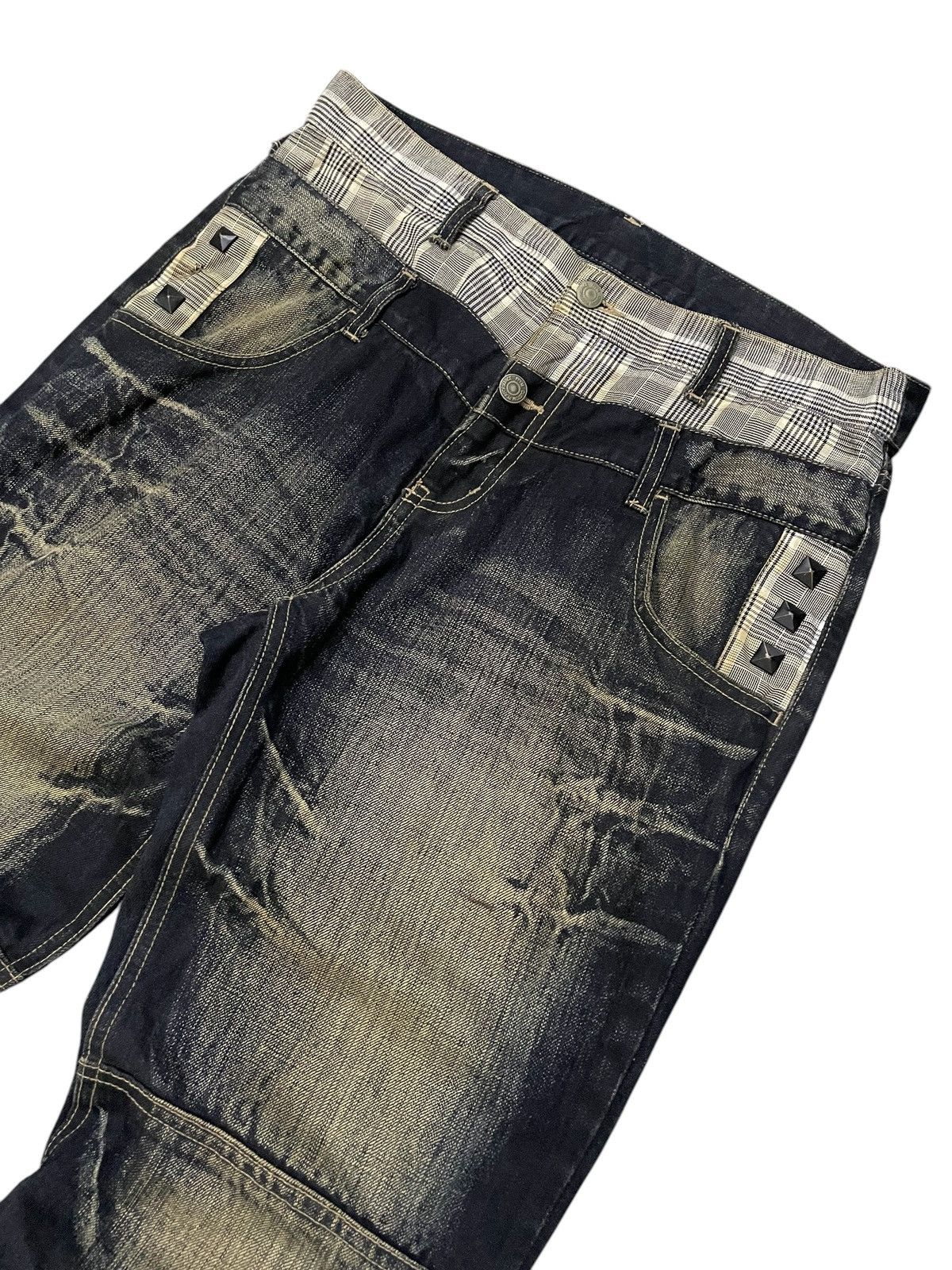 PPFM PPFM Booze & Pills & Powders Double Waist Mud Wash Jeans Size US 32 / EU 48 - 4 Thumbnail