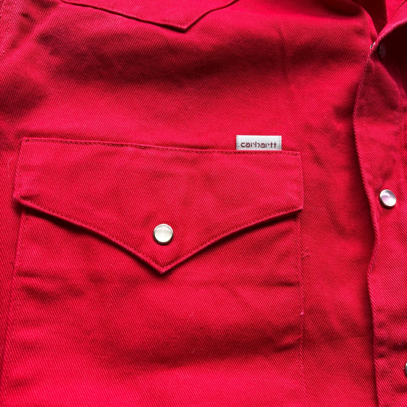 Carhartt Very Rare Vintage 80s Carhartt Pearl Snap Western Shirt Size US L / EU 52-54 / 3 - 4 Thumbnail