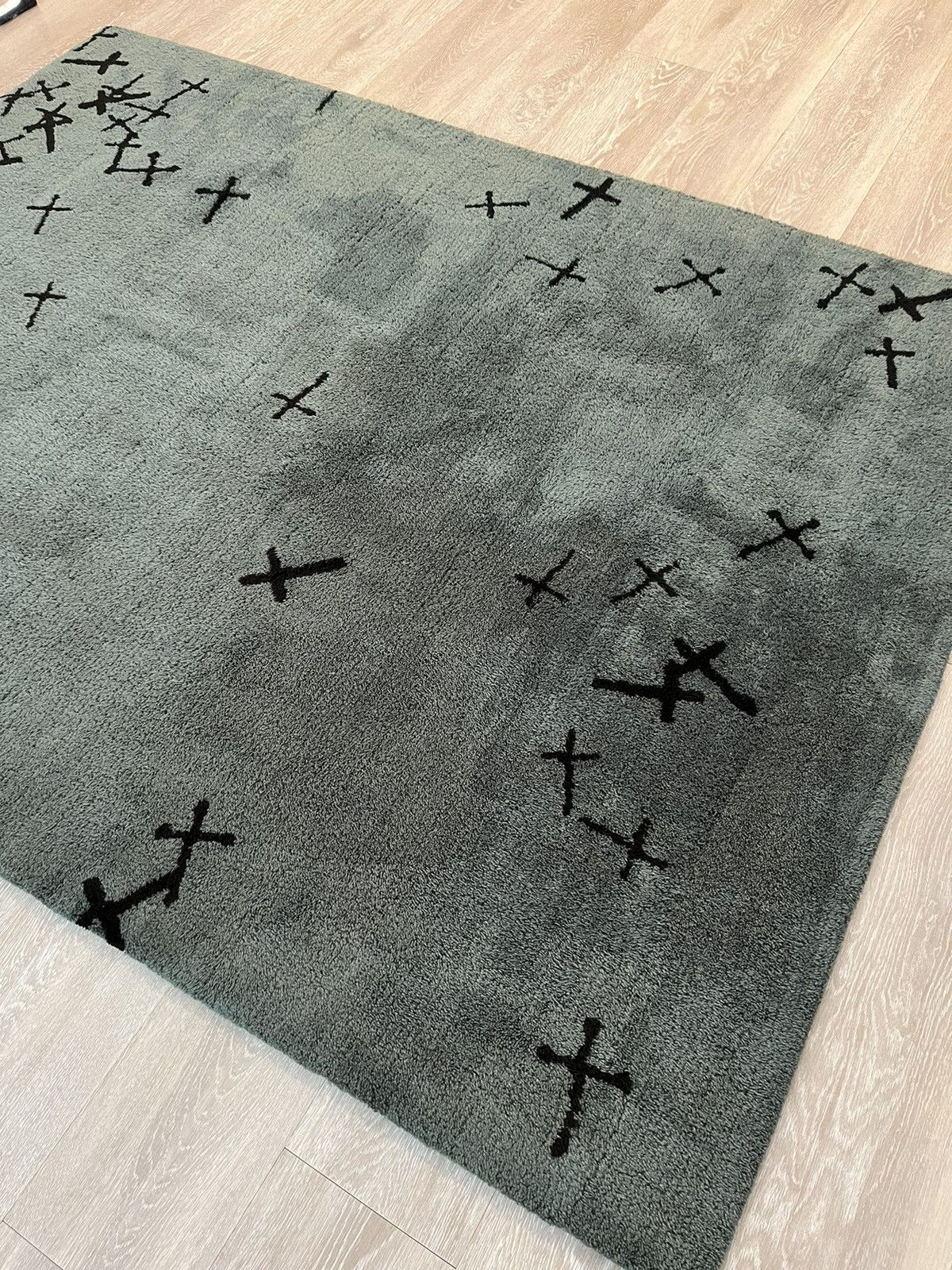 Undercover AW02 Witches Cell Division Grey Crosses Rug Size ONE SIZE - 4 Thumbnail