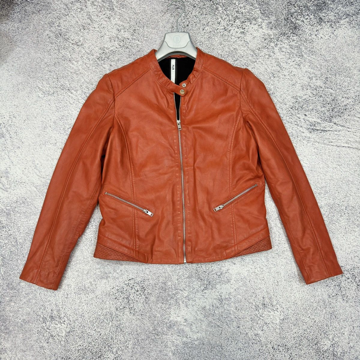 Designer Mauritius Womens Leather Jacket UK18 I48 XL Size XL / US 12-14 / IT 48-50 - 1 Thumbnail