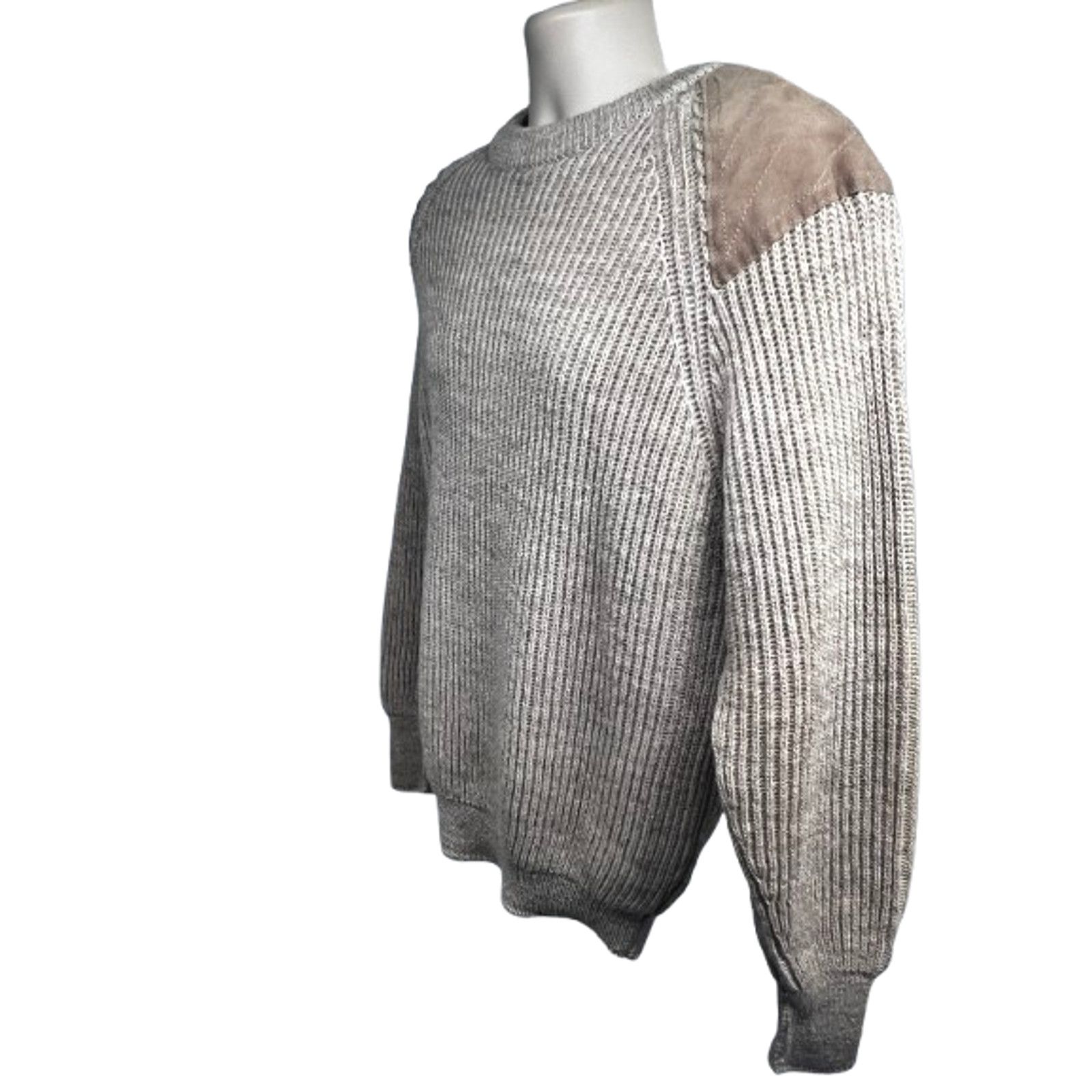 Vintage Vintage St Michael Wool UK Fisherman Knit Sweater S/M Beige Size US S / EU 44-46 / 1 - 1 Thumbnail