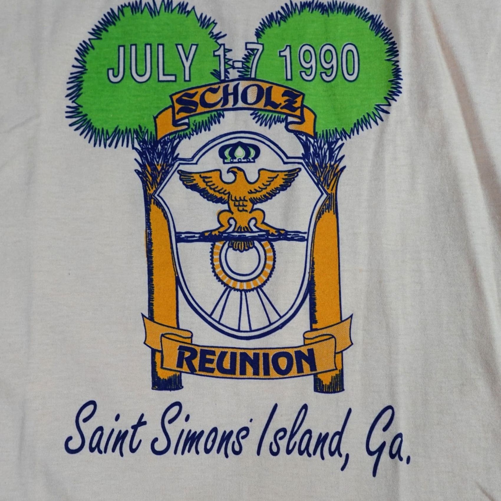 Vintage VINTAGE Scholz Reunion T-shirt Medium Beige Pink Screen Stars 90's Made in USA Mens T-Shirt Size US M / EU 48-50 / 2 - 2 Thumbnail
