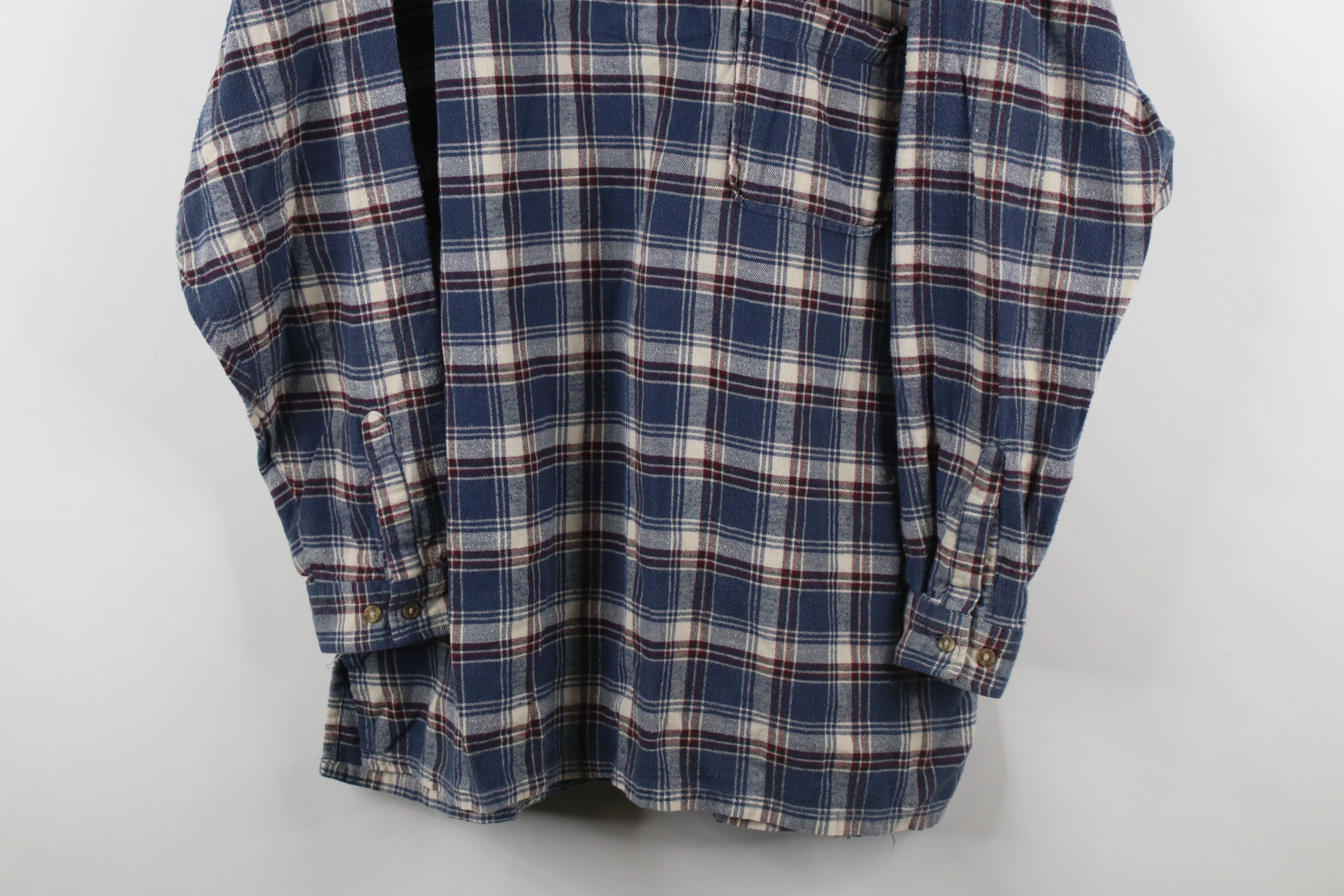 Vintage 90s Streetwear Flannel Collared Pullover Polo Polos