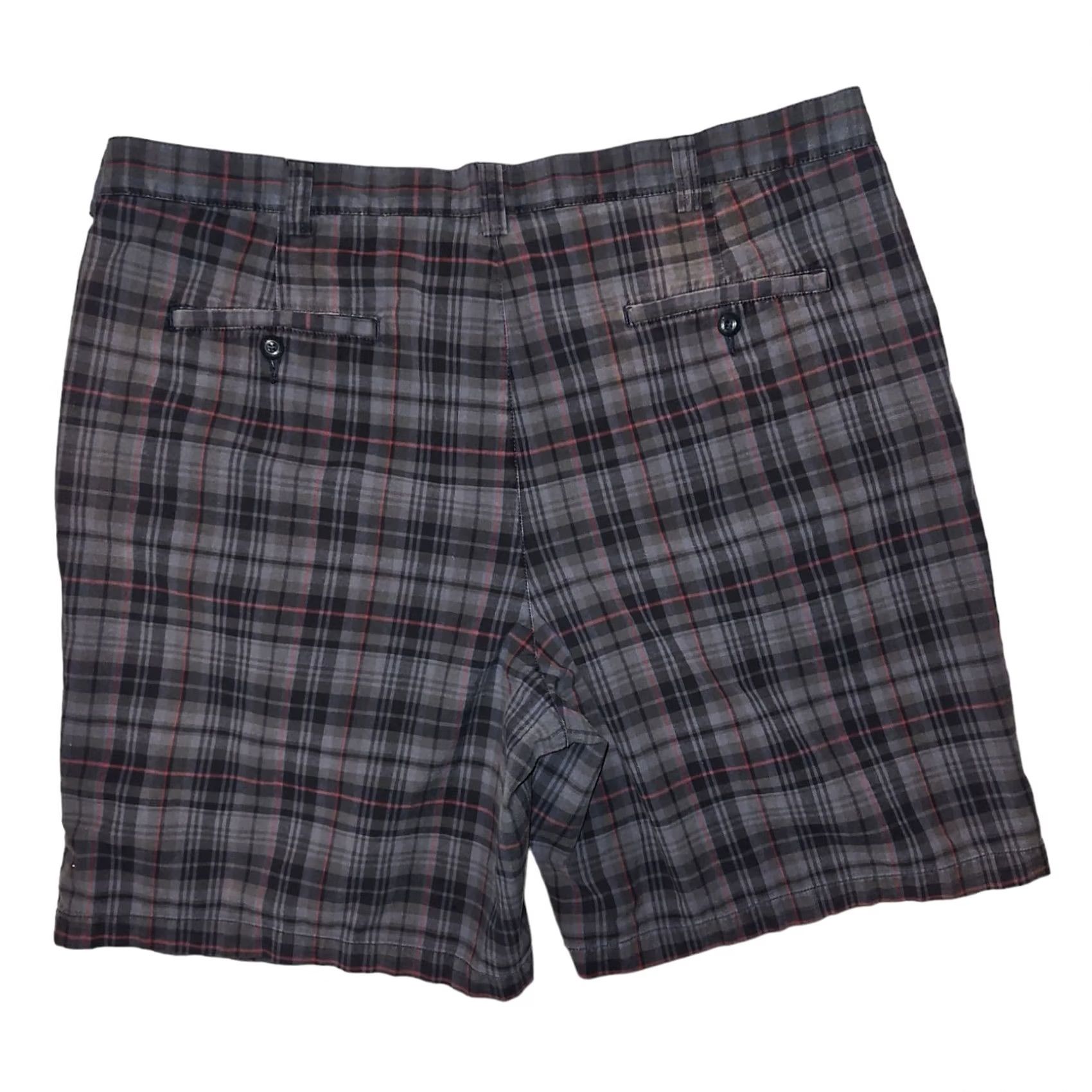Eddie Bauer Eddie Bauer Chino Shorts Men's 40 Gray Plaid Pleated Slash Pockets Outdoors Size US 40 / EU 56 - 7 Thumbnail
