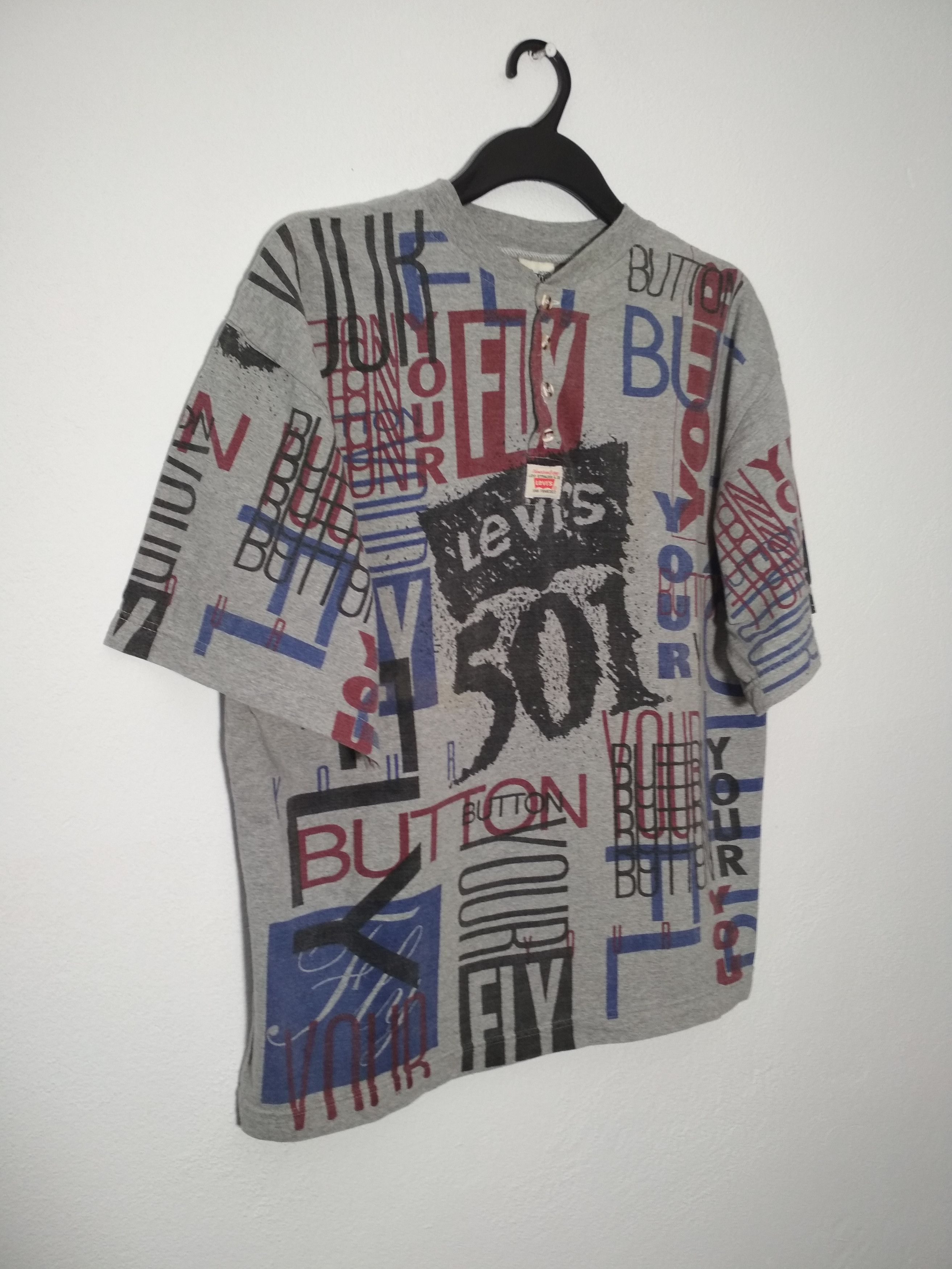 Levi's Vintage Clothing × Vintage Vintage 90s Levis 501 Made in USA t-shirt tee Size US L / EU 52-54 / 3 - 3 Thumbnail