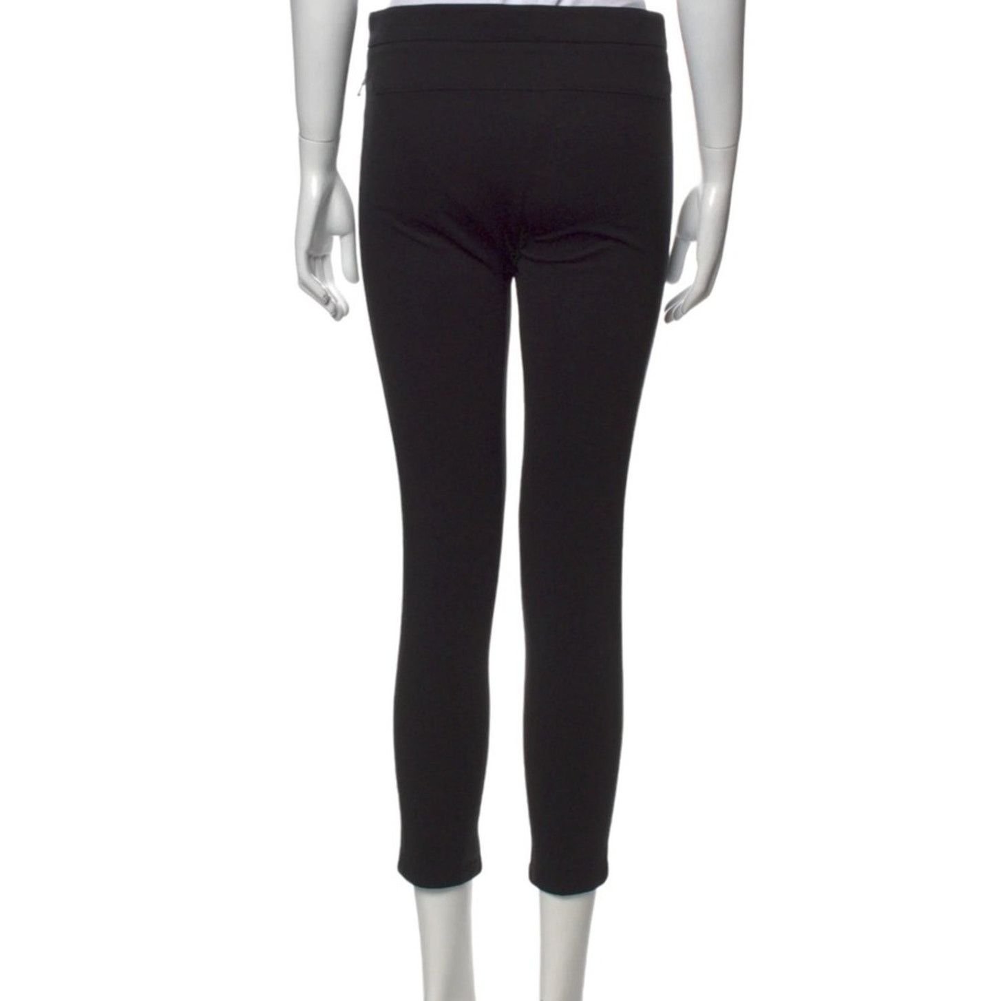 Roberto Cavalli ROBERTO CAVALLI Black Mid-Rise Cropped Skinny Pants, M/IT42 Size 27" / US 4 / IT 40 - 3 Thumbnail
