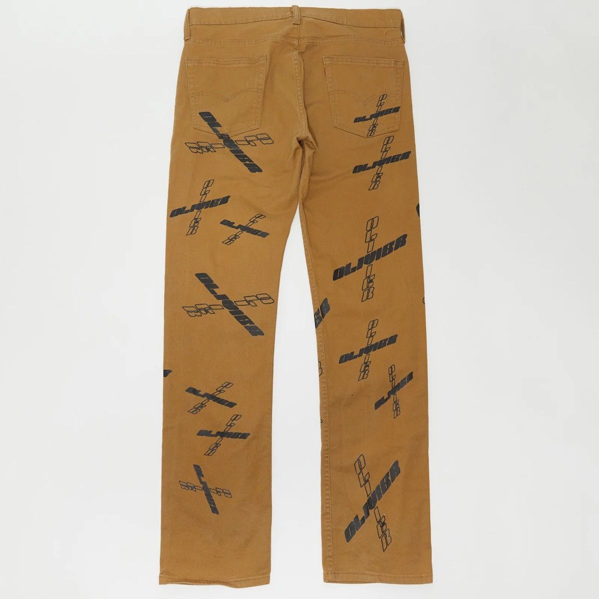 Other OLIVIER CROSS LOGO KHAKI JEANS Size US 32 / EU 48 - 2 Thumbnail