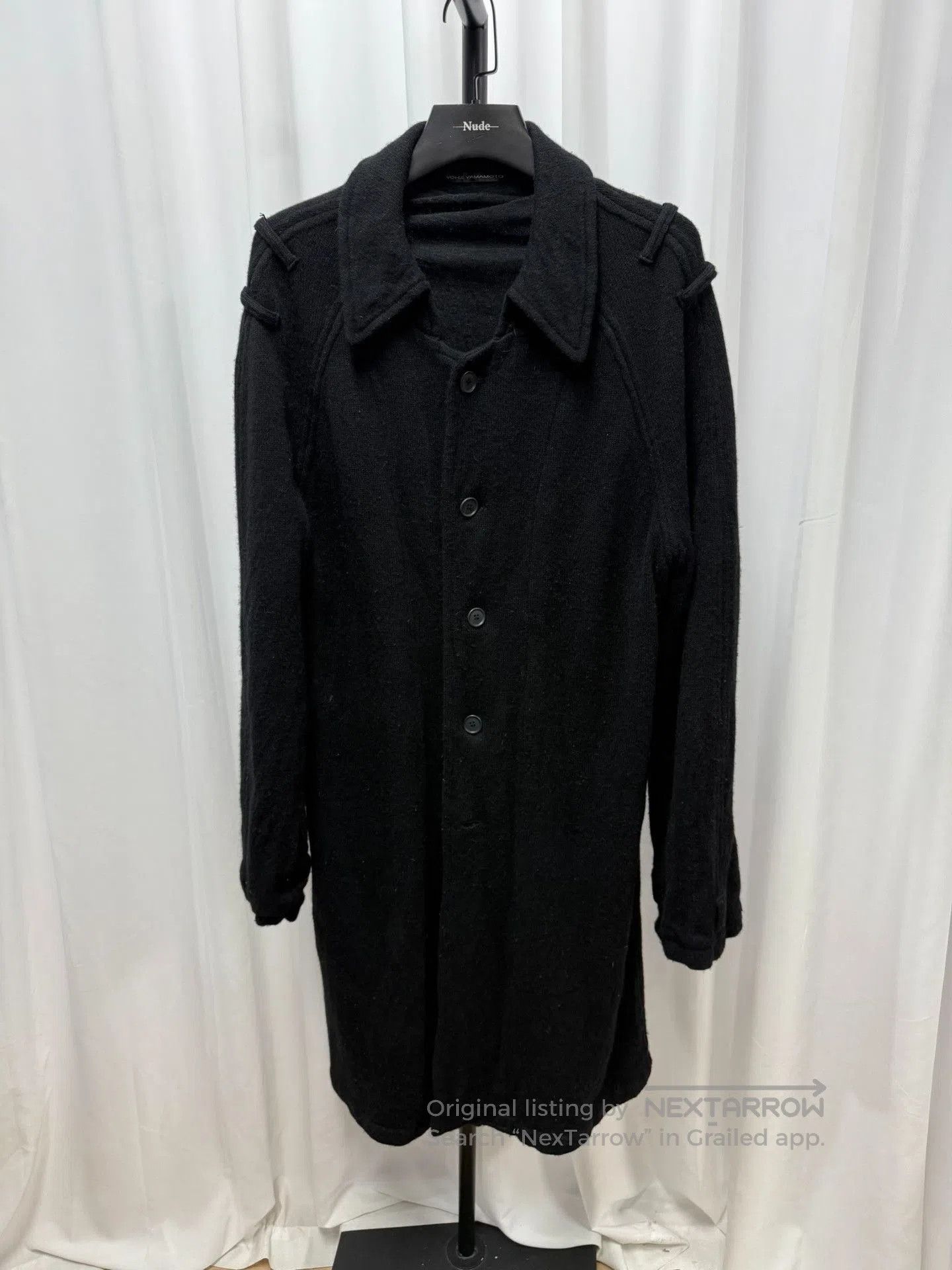 Y's black long wool coat by yohji yamamoto. Size US XL / EU 56 / 4 - 1 Thumbnail