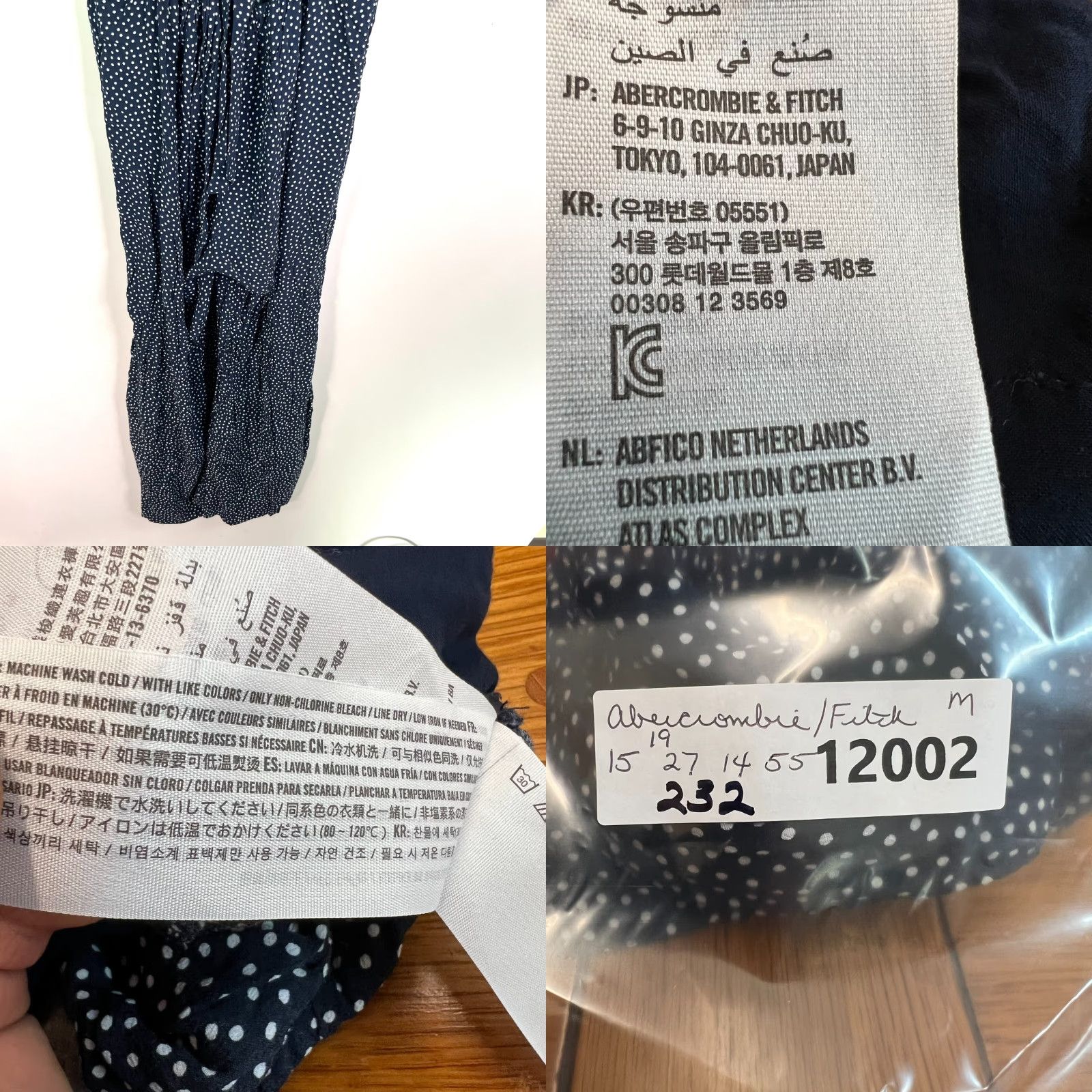 Abercrombie & Fitch Abercrombie & Fitch Jumpsuit Women's M Blue Polka Dot Wide-Leg Sleeveless Bow Strap Adjustable Built-In Bra Square Neck Size M / US 6-8 / IT 42-44 - 8 Thumbnail