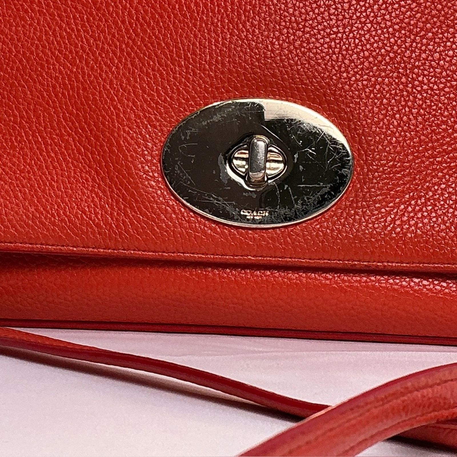 Coach COACH CROSSTOWN Crossbody Burnt Red Orange Pebbled Leather Size ONE SIZE - 3 Thumbnail