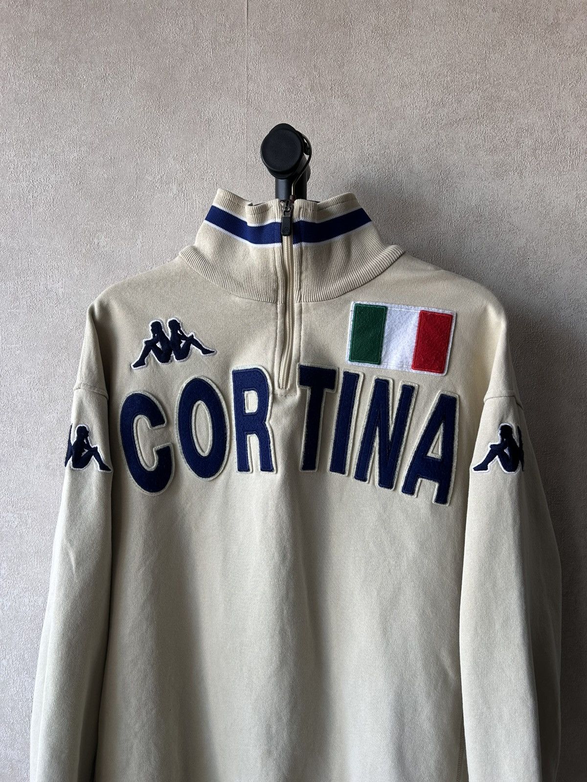Kappa Vintage Y2K Kappa Italy Cortina 1/4 Zip Sweatshirt Size US L / EU 52-54 / 3 - 4 Thumbnail