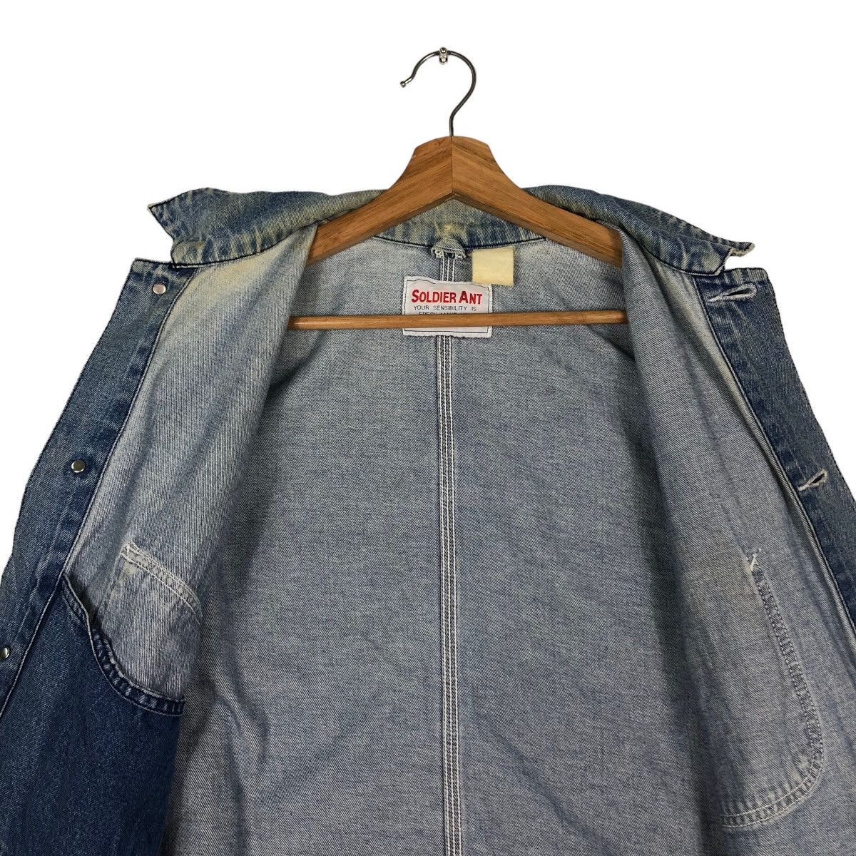 Japanese Brand 🔥Vintage Denim Chore Jacket Soldier Ant Toyo Enterprise Size US M / EU 48-50 / 2 - 14 Thumbnail