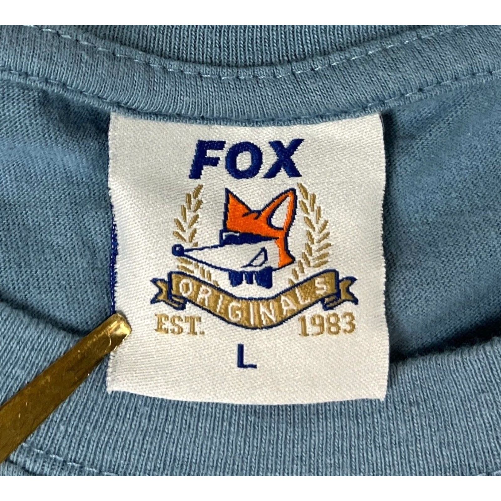 Vintage VINTAGE Fox Originals T-Shirt Amsterdam Red Light District Unisex Adults L Blue Graphic Print 90s Boys Mens Womens Size US L / EU 52-54 / 3 - 4 Thumbnail