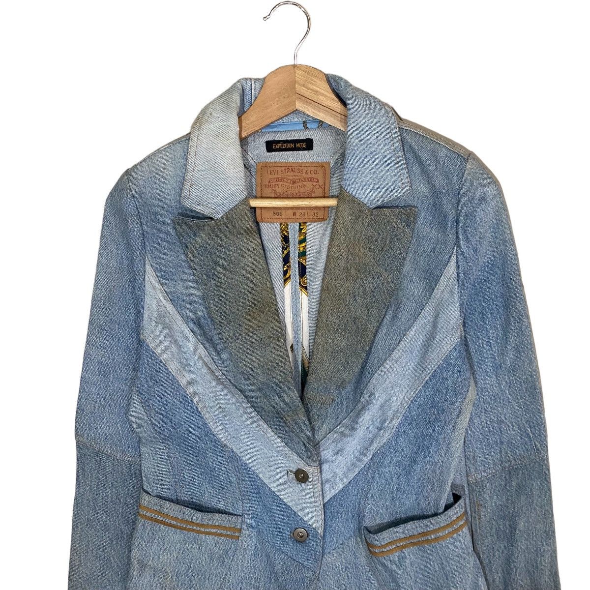 Indigo × Levi's × Levi's Made & Crafted 🔥VINTAGES LEVIS INDIGO PATCHWORK DENIM JACKET Size S / US 4 / IT 40 - 2 Thumbnail