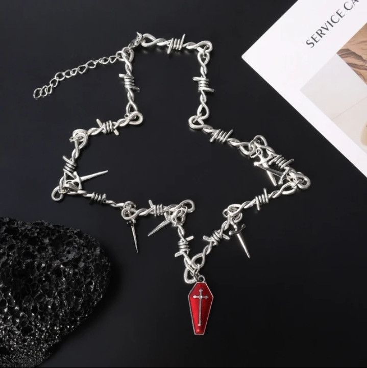 Jewelry × Vintage Gothic Vampire Cross Pendant Necklaces Size ONE SIZE - 3 Thumbnail