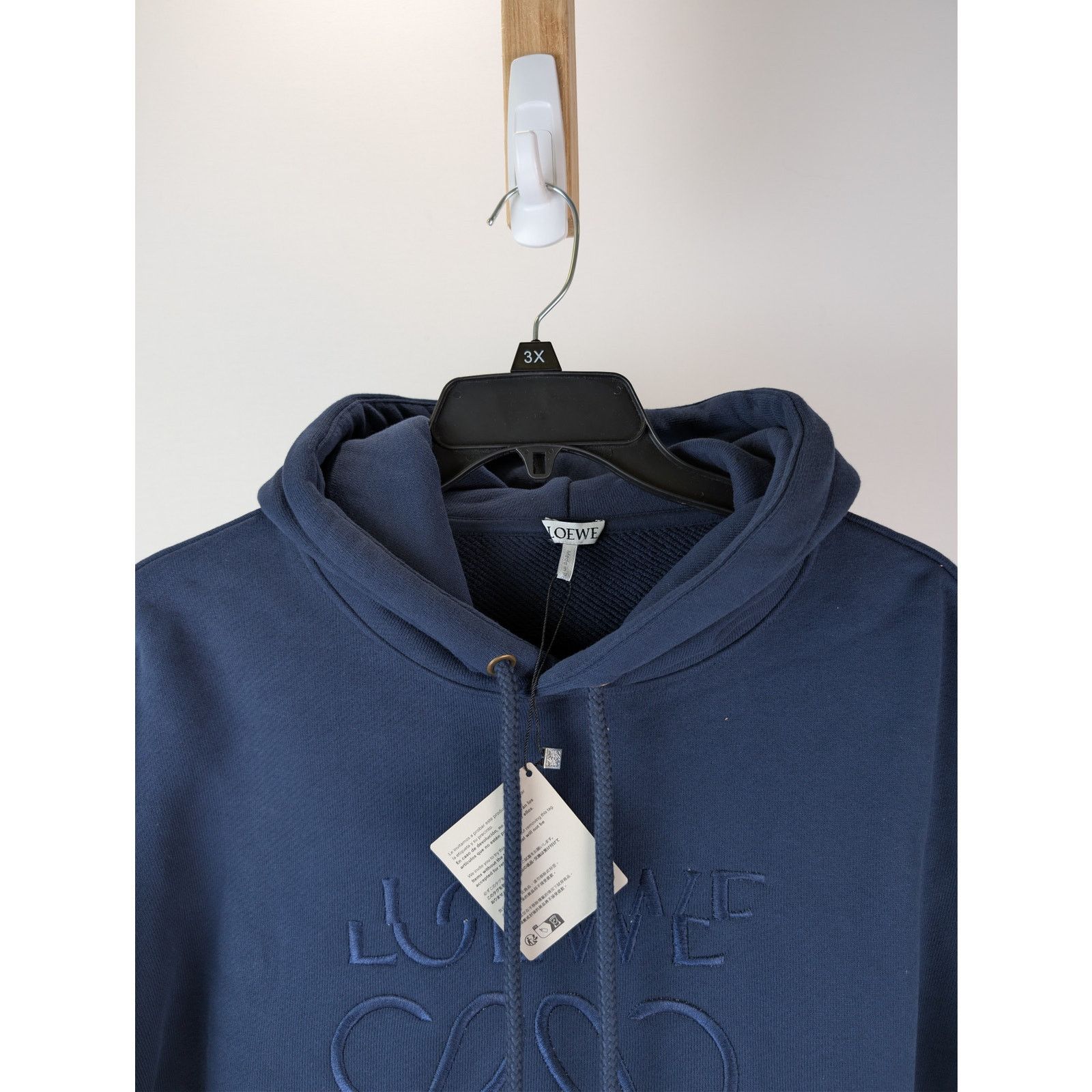 Loewe o1rshd1 Felpa Relaxed Fit Prussian Hoodie in Blue Size US XL / EU 56 / 4 - 7 Thumbnail