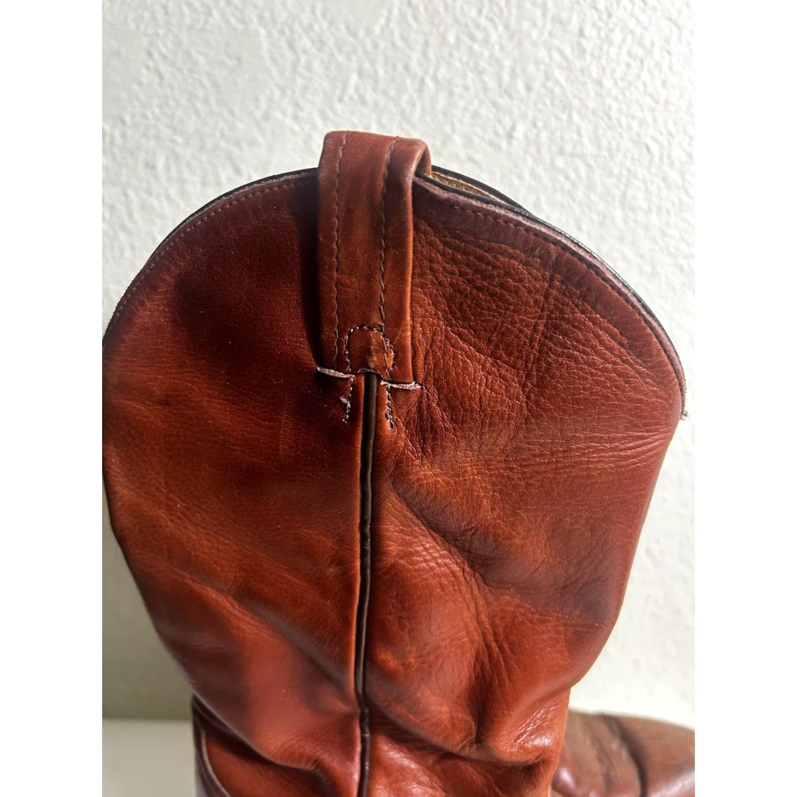 Tony Lama VINTAGE Tony Lama Men’s Boots Western 9 D Leather Cowboy USA Brown Leather 6150 Mens Size US 9 / EU 42 - 5 Thumbnail