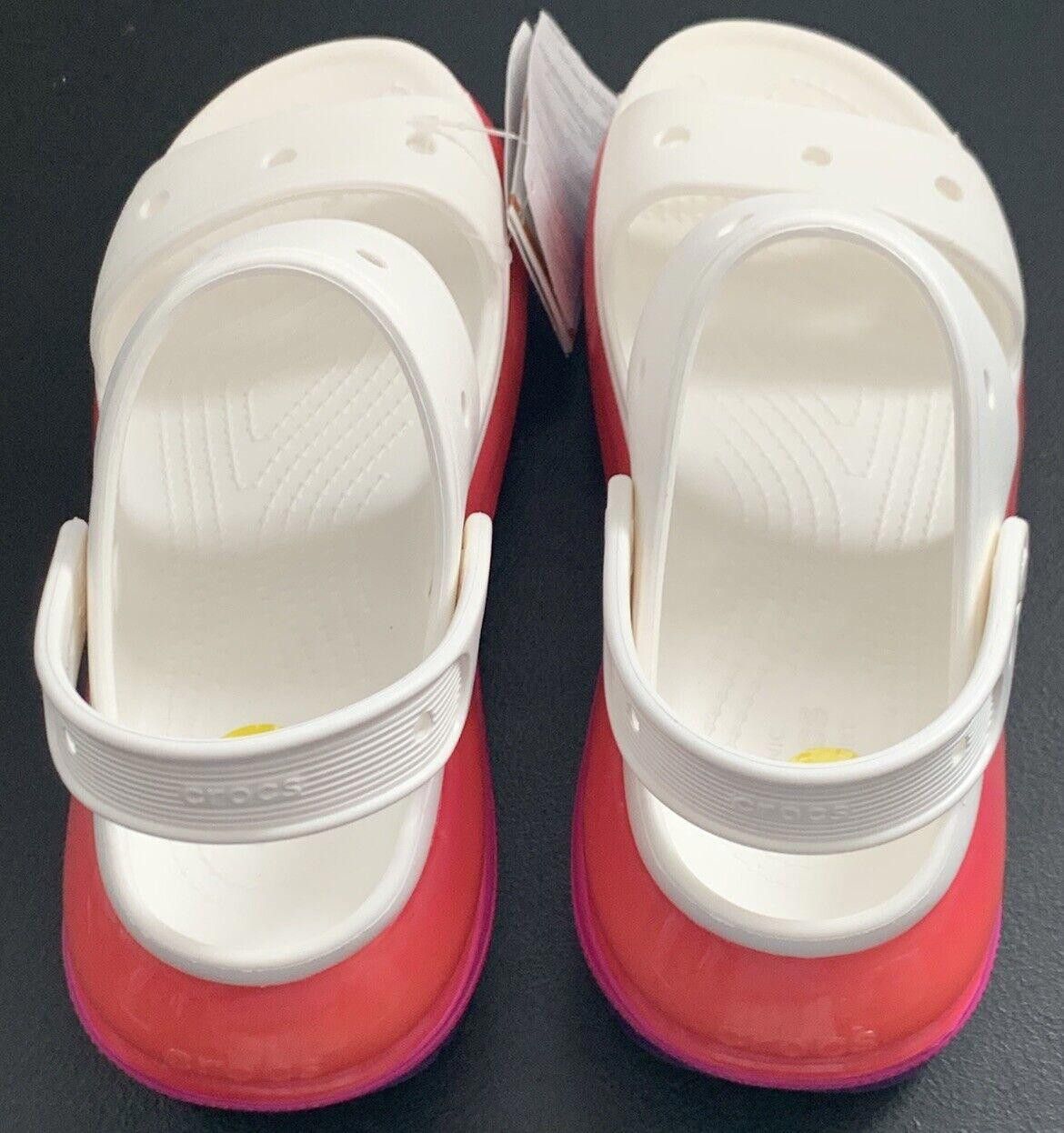 Crocs Crocs Mega Crush Unisex Sandal Platform White Pink Purple Size US 9 / IT 39 - 4 Thumbnail