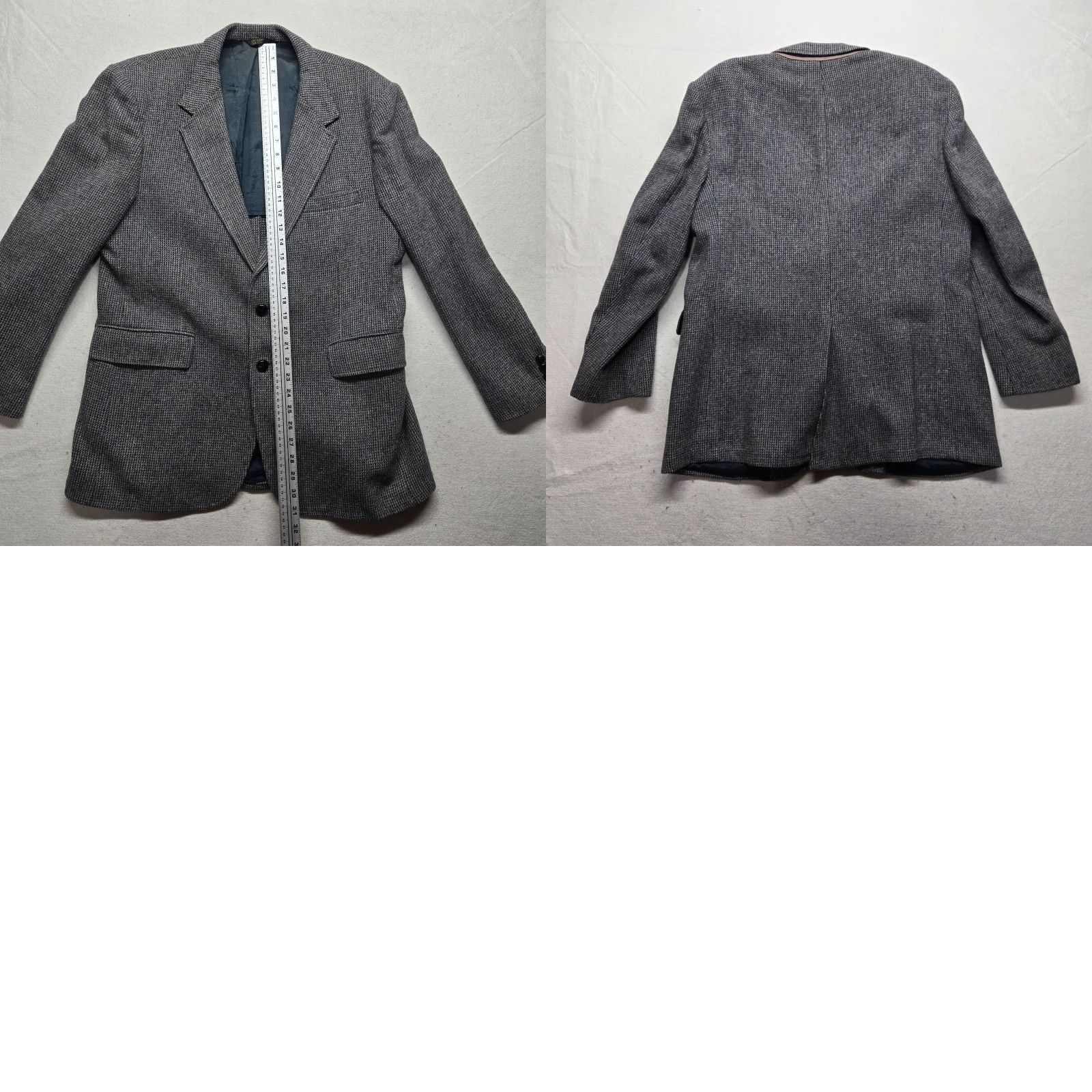 Vintage Wesley Clothes Blazer / Jacket Gray Dress Casual Jacket 42L Long Men’s / Wool Polyester Tweed Suit Jacket/Coat Style Blazer (42) Mens Size 42R - 8 Thumbnail