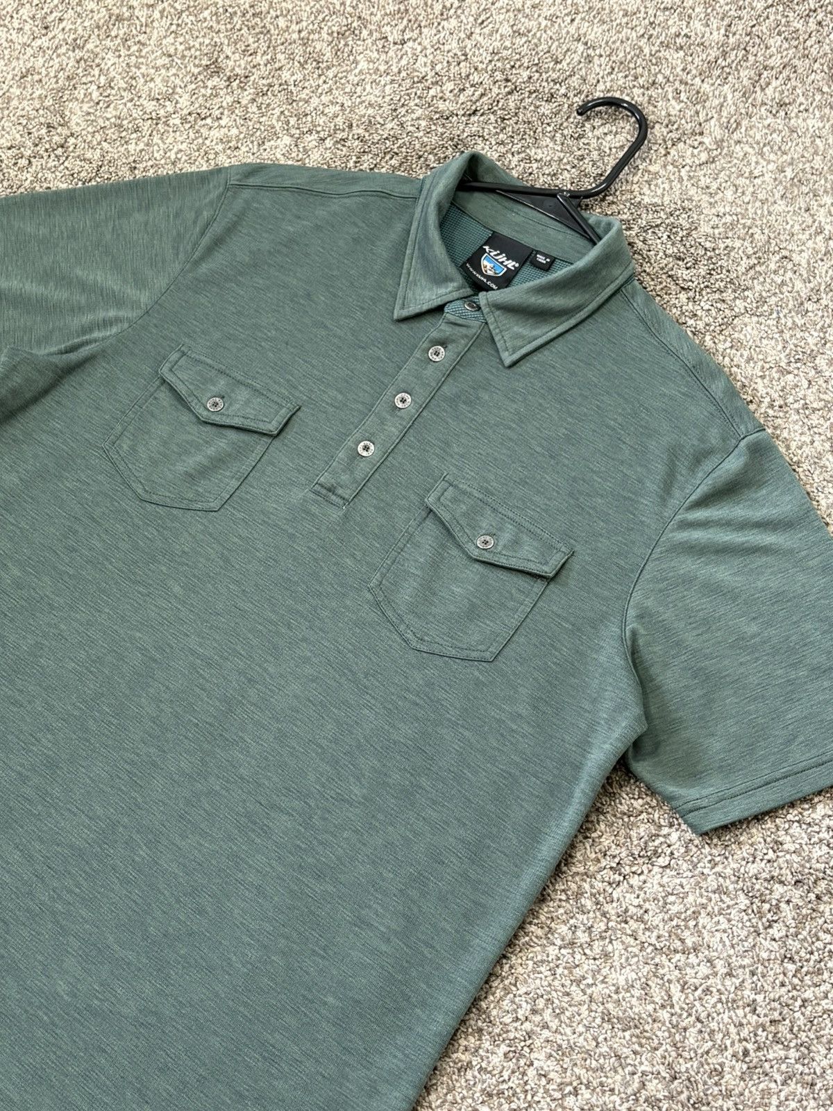 Kuhl Kuhl Polo Shirt Mens Medium Green Double Pocket Performance Size US M / EU 48-50 / 2 - 3 Thumbnail
