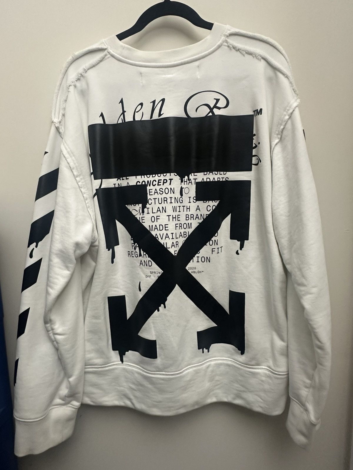 Off-White Off White fibonacci print white oversized sweatshirt sz M Size US M / EU 48-50 / 2 - 2 Thumbnail