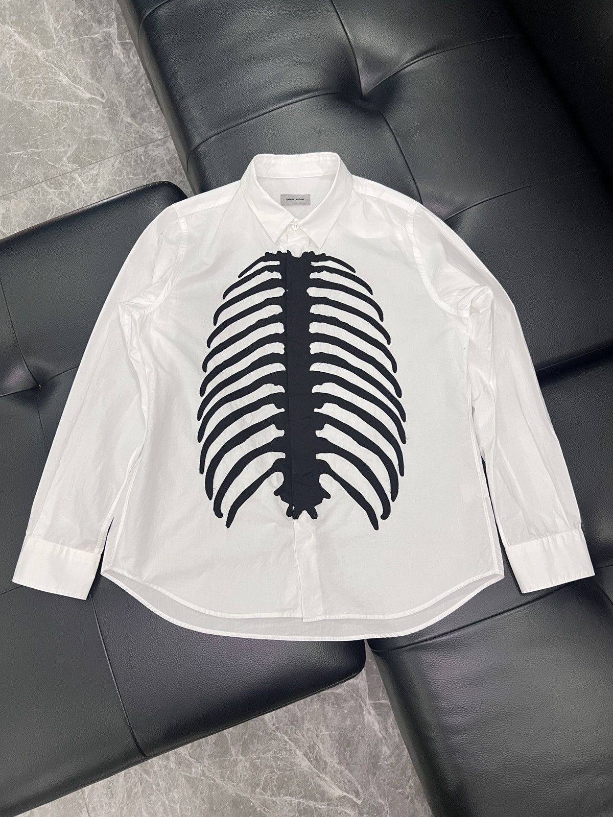 Undercover Undercover AW13 Skeleton Rib Patch Shirt Size US S / EU 44-46 / 1 - 1 Thumbnail