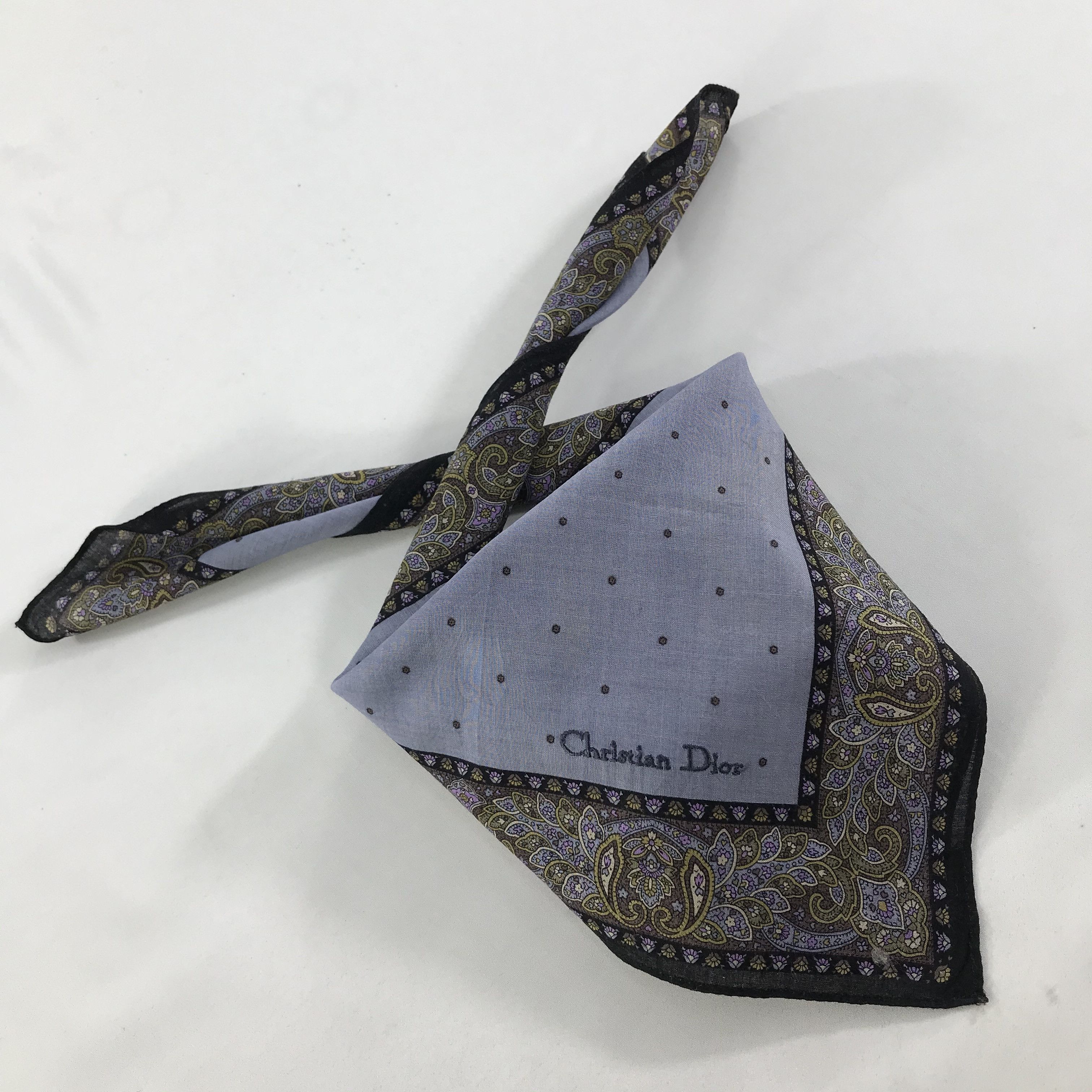 Vintage Christian Dior Bandana / Handkerchief / Neckerchief - S1477 Size ONE SIZE - 4 Thumbnail
