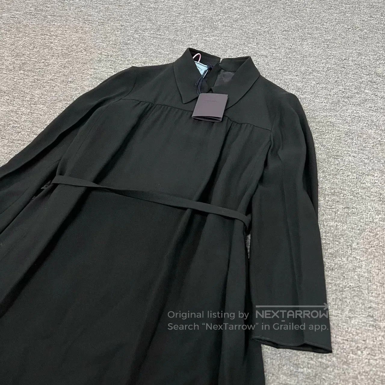 Prada Prada Classic Black Collared Long. Size S / US 4 / IT 40 - 3 Thumbnail