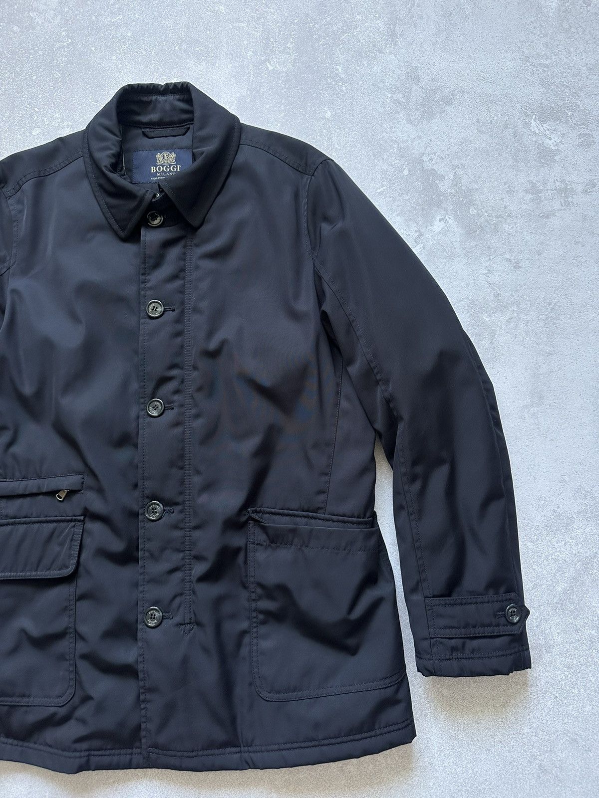 Boggi × Designer Boggi Milano Blue Button Down Coat Jacket Size 48 Size US M / EU 48-50 / 2 - 2 Thumbnail